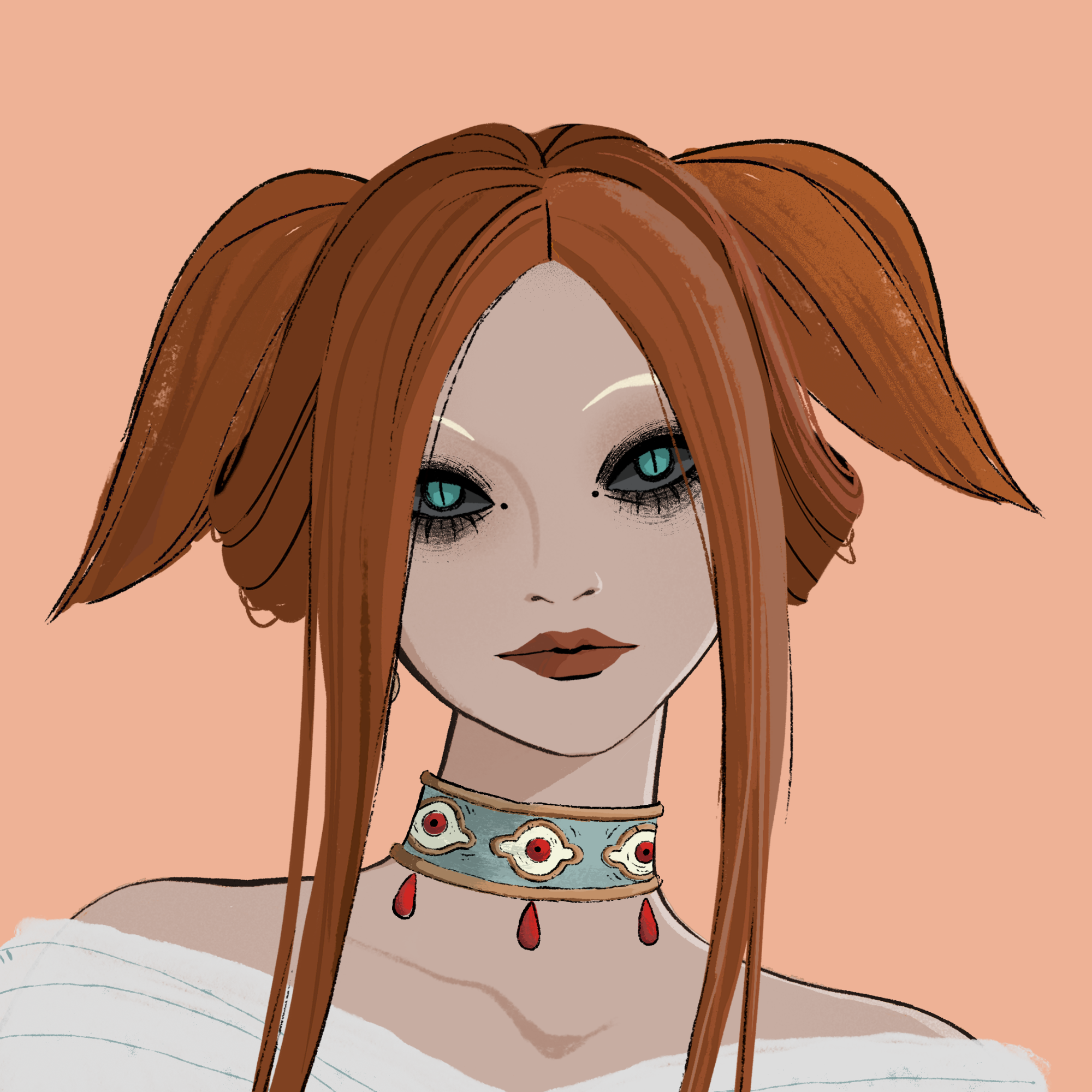 a portrait of Nectarine the autumnal