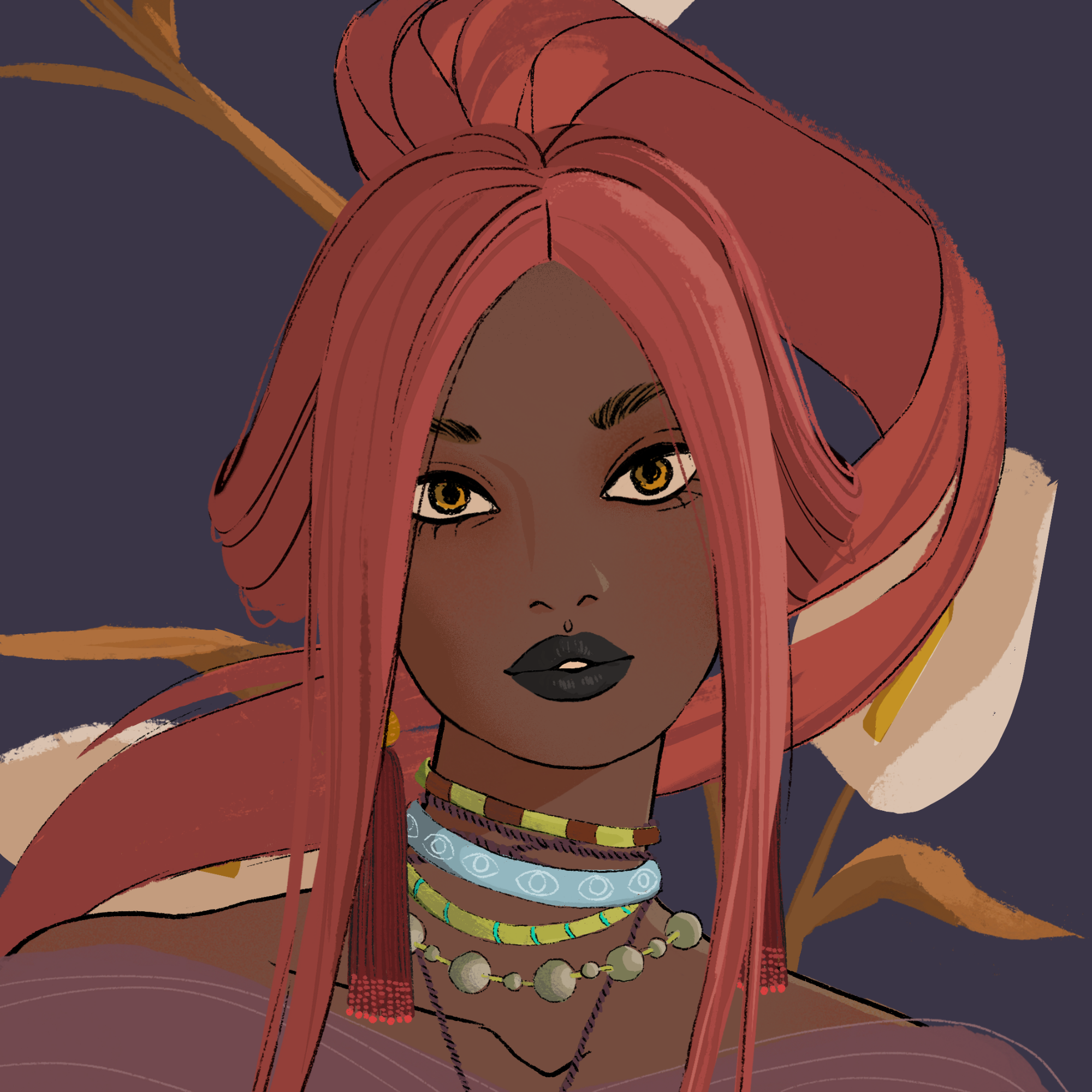 a portrait of Mademoiselle tulip