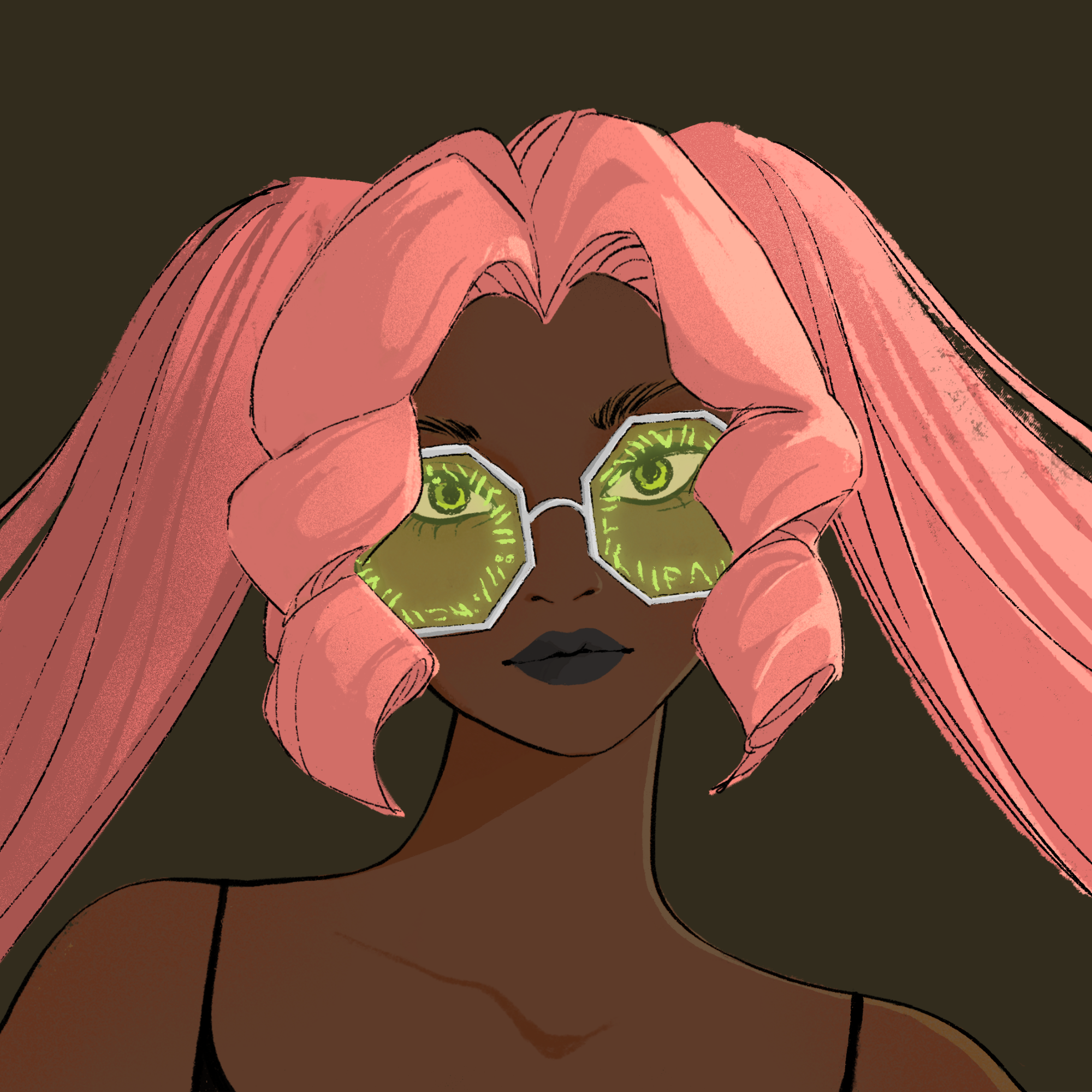 a portrait of Mimosa, the esoteric alembic