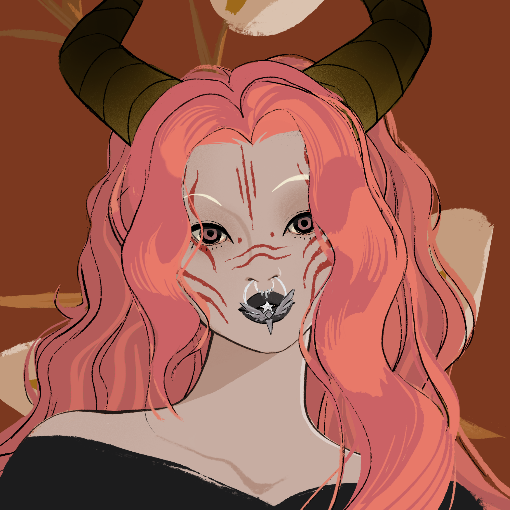 a portrait of Kikai, the raw flame