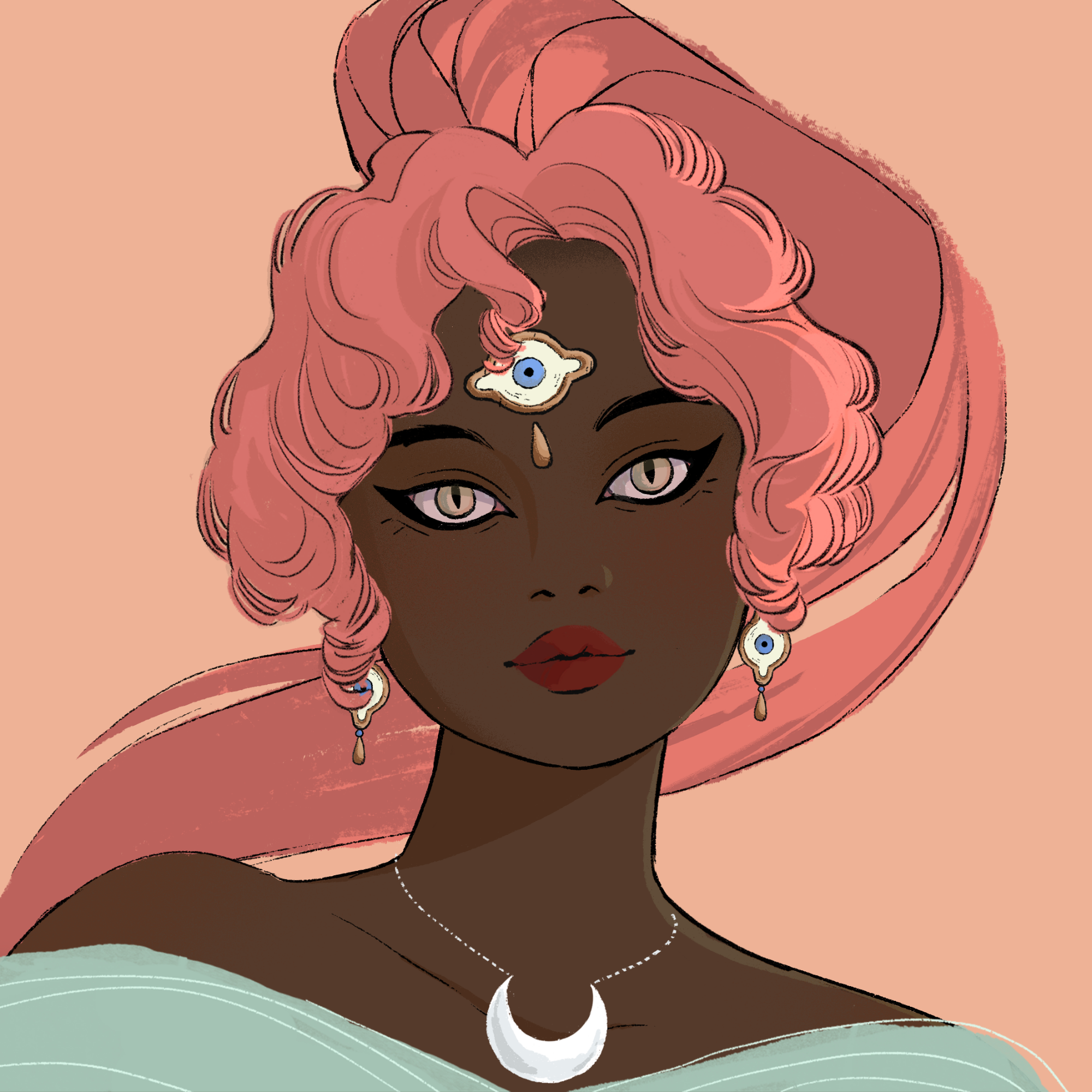 a portrait of Dragonfruit the far-seeing