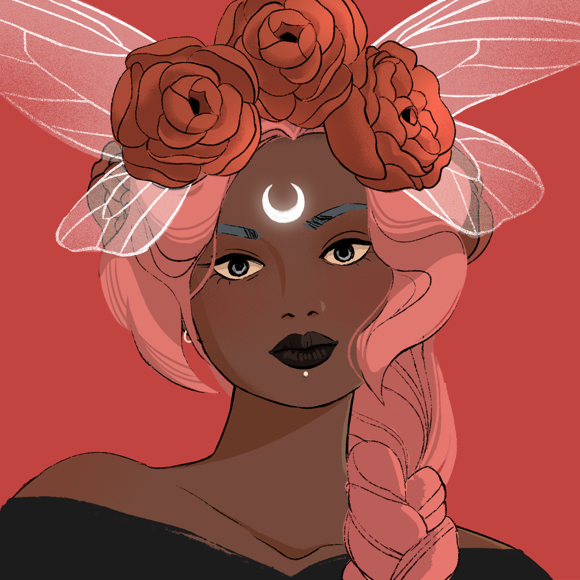 a portrait of Courgette the solemn