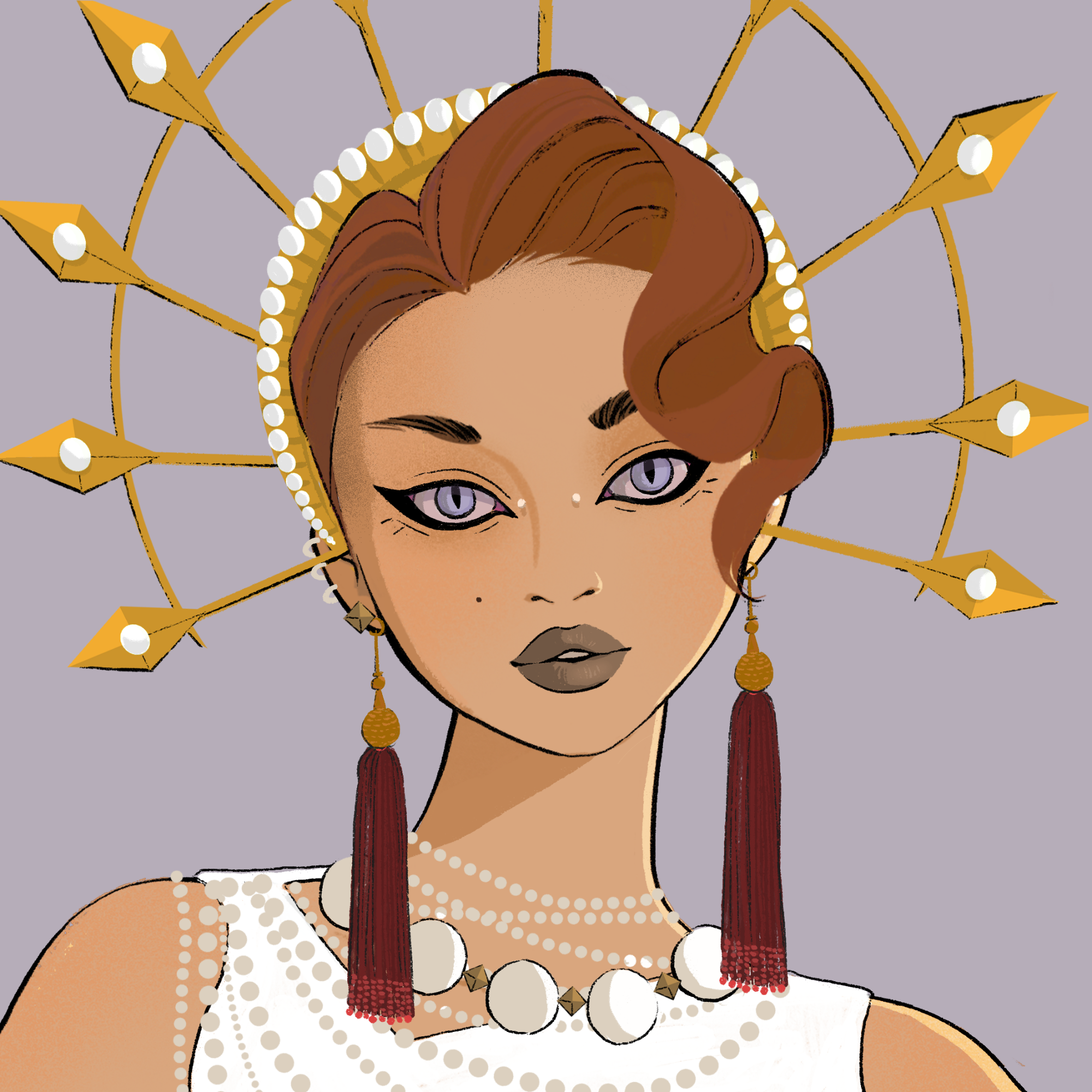 a portrait of Calone, the seductive corsage