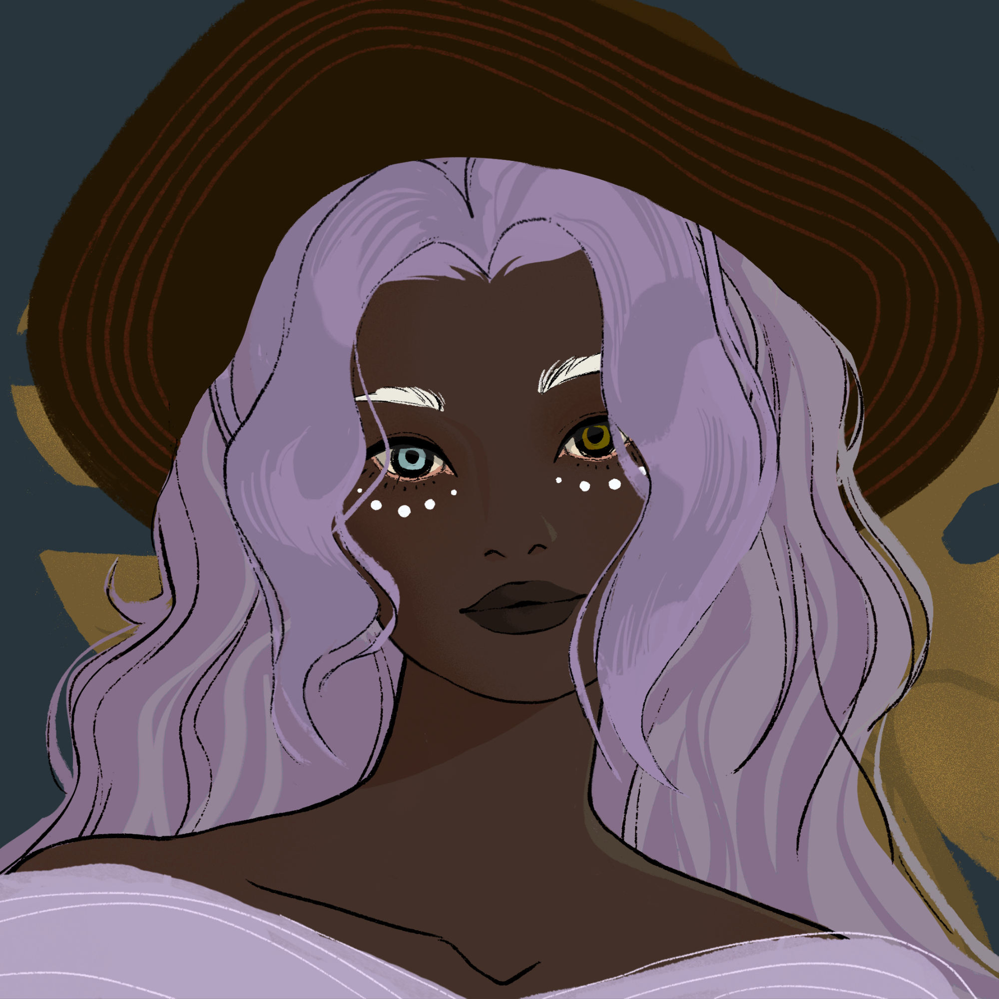 a portrait of Violet the dreamy