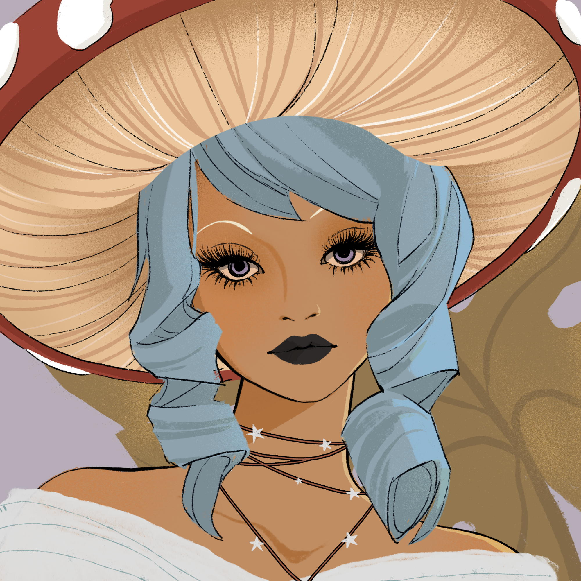 a portrait of Fuchsia the light