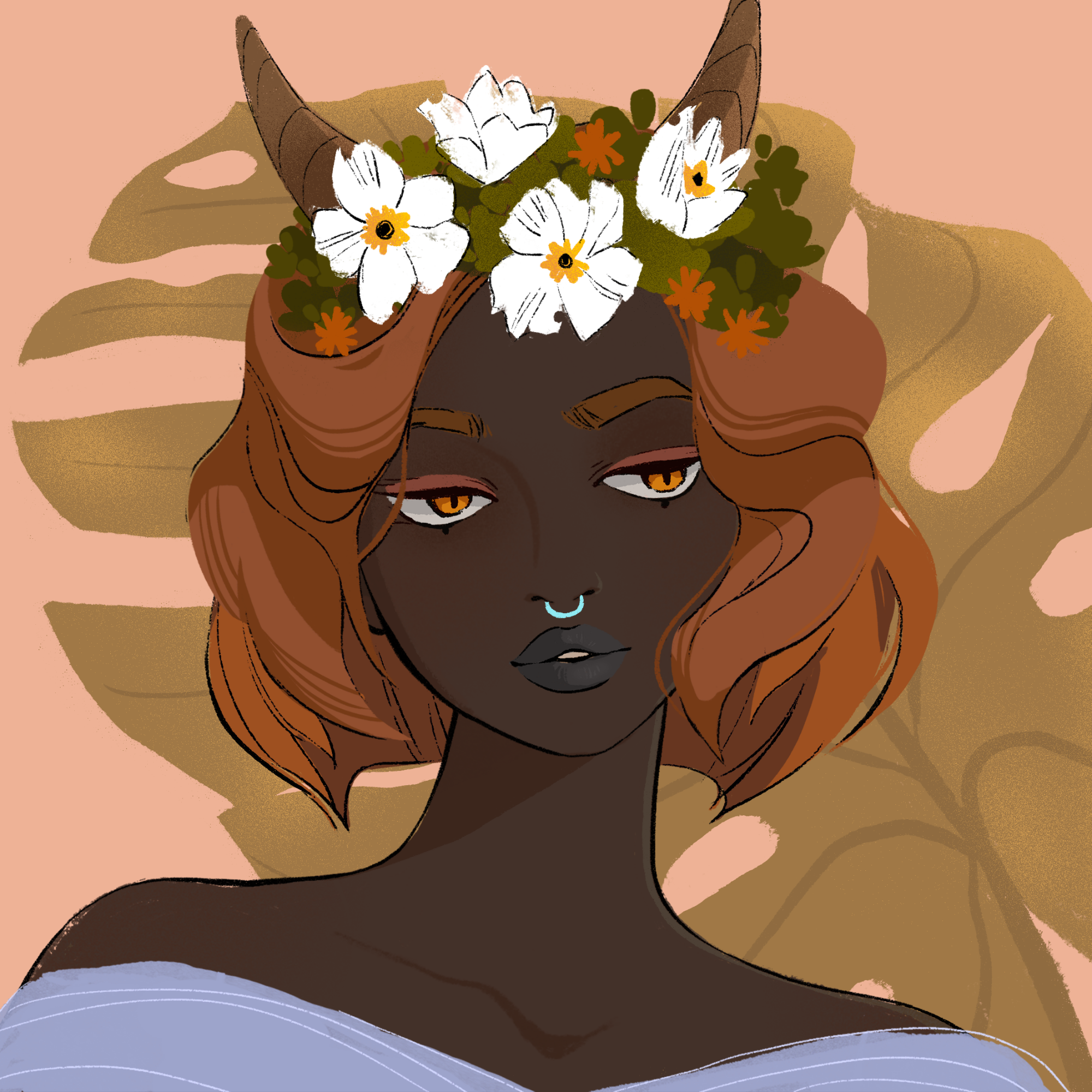 a portrait of Cremini the wind-swept