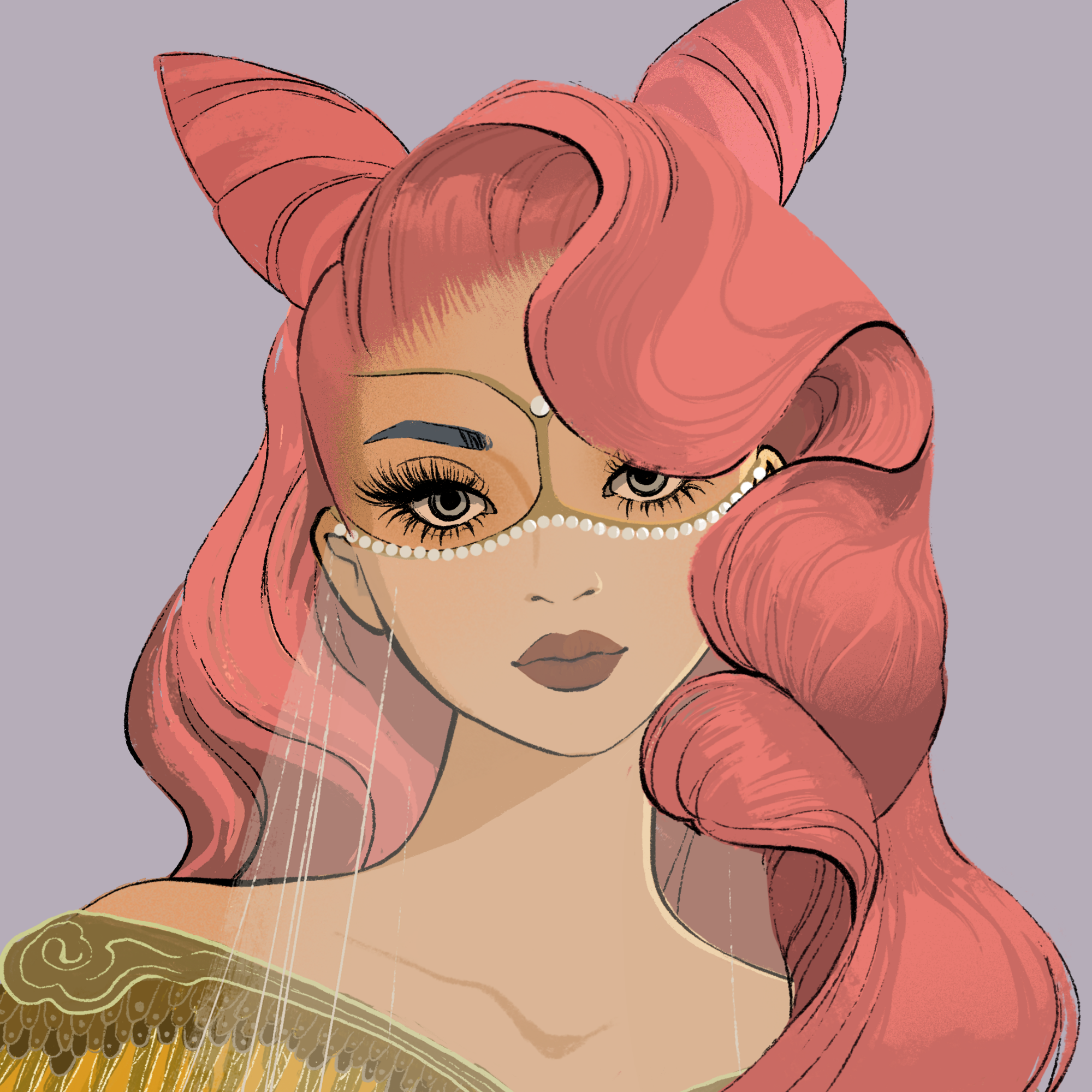 a portrait of Alexandrite the magenta