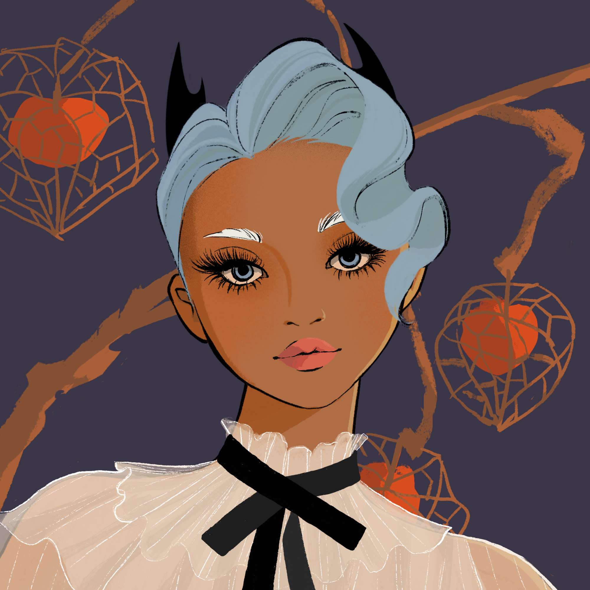 a portrait of Fluorine the sophisticated