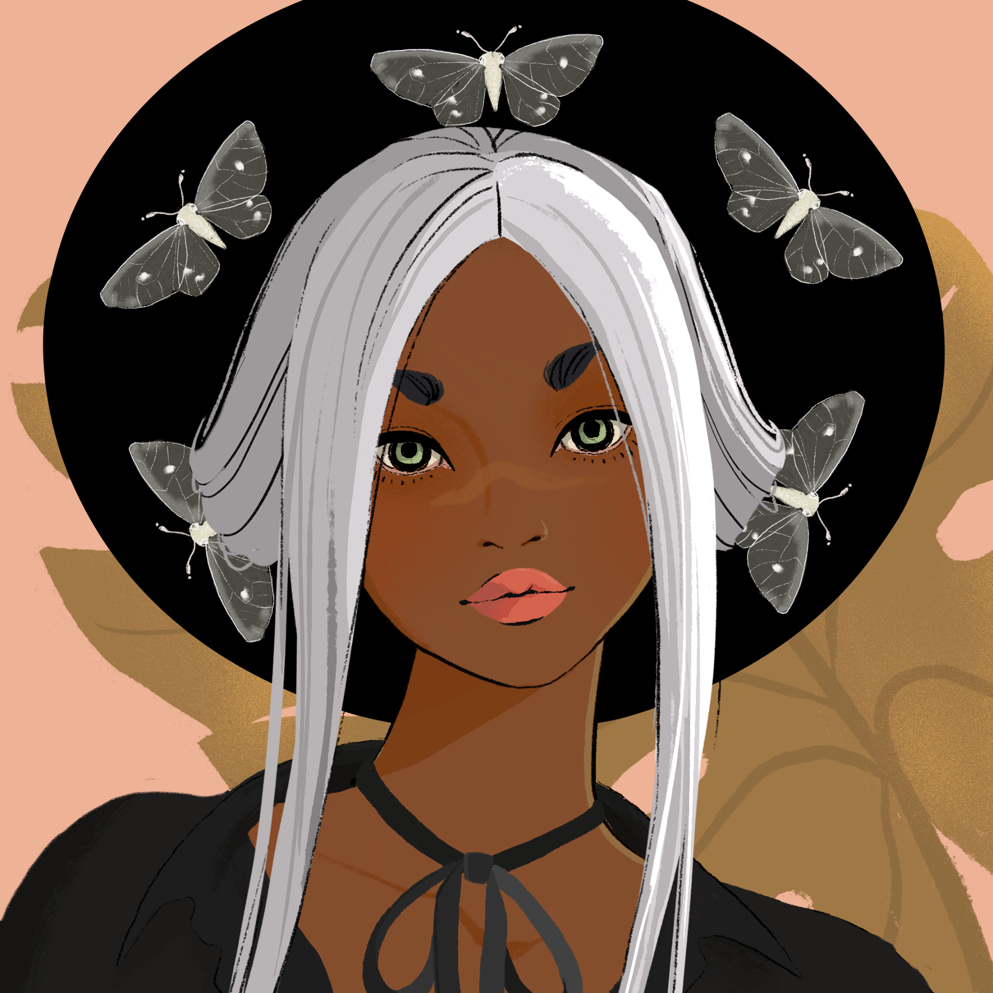 a portrait of Peppermint, the light coop