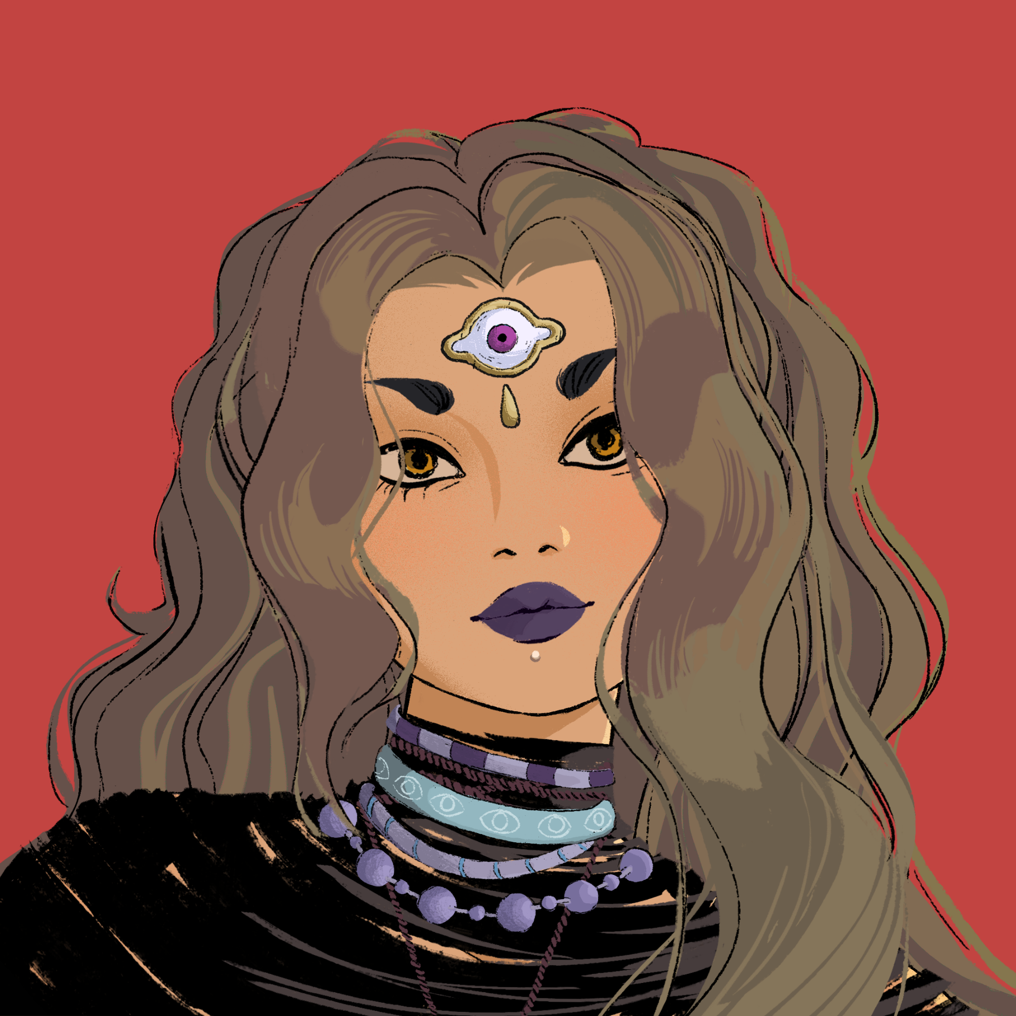 a portrait of Mademoiselle blackberry