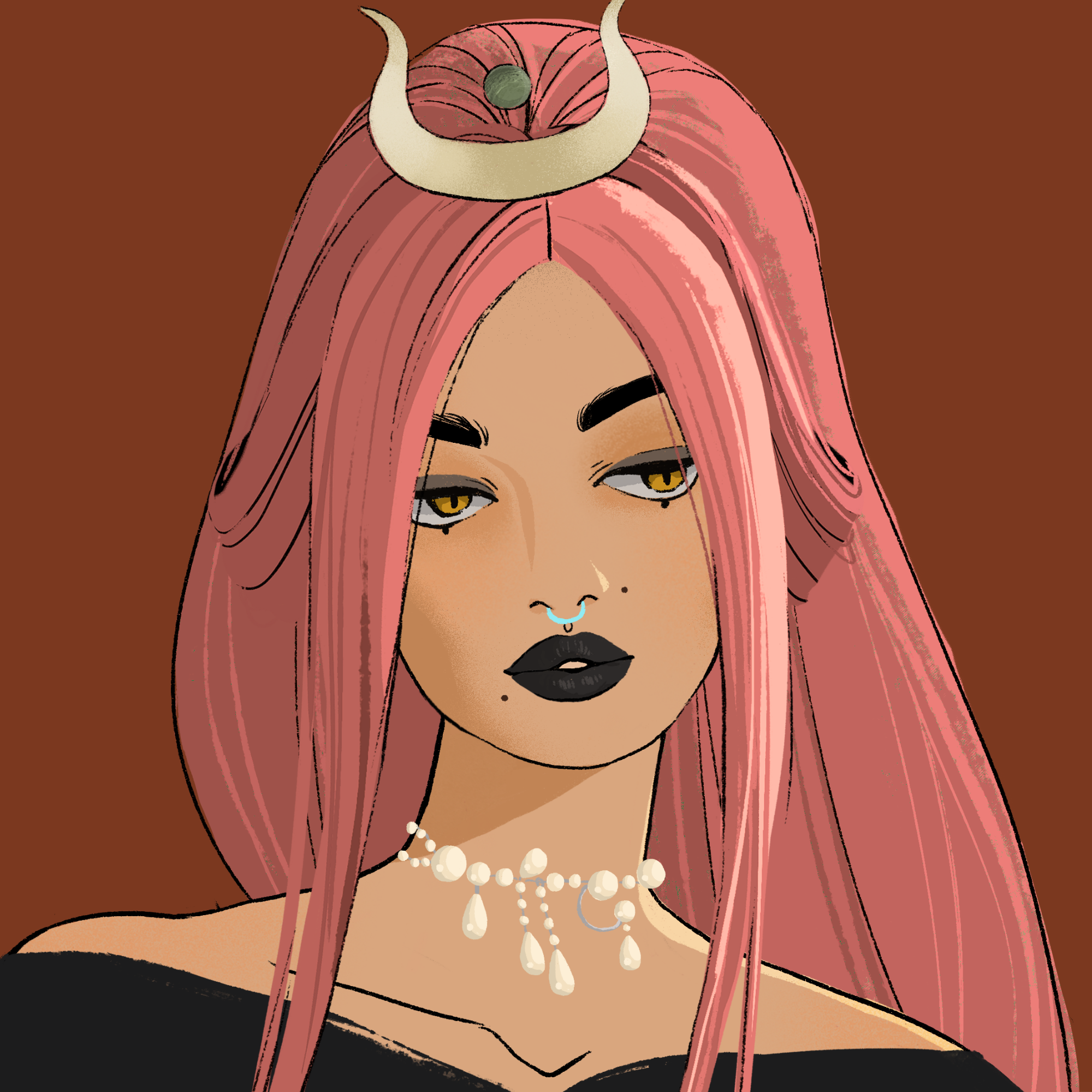 a portrait of Tourmaline, the striking tambourine