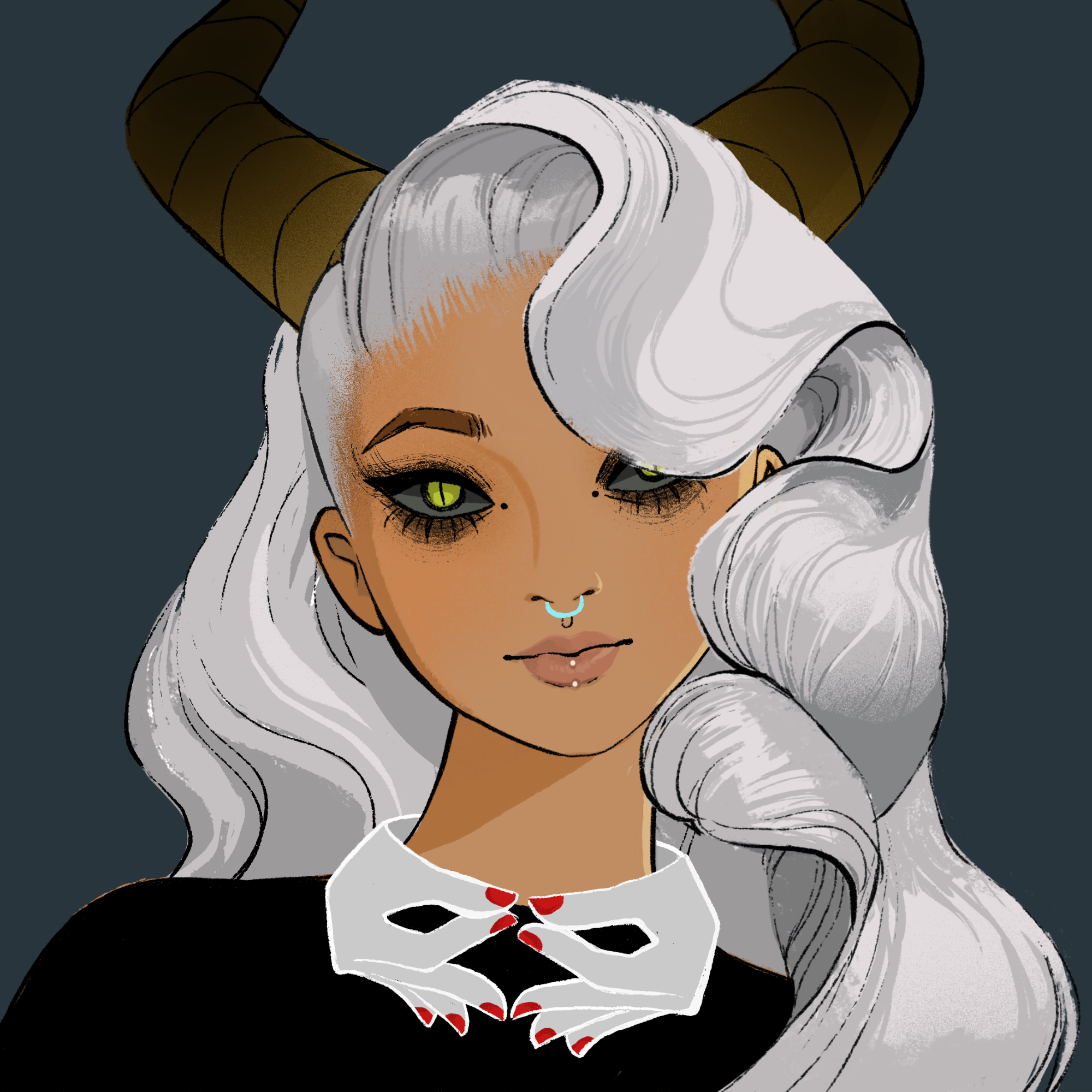 a portrait of Antimony the nefarious