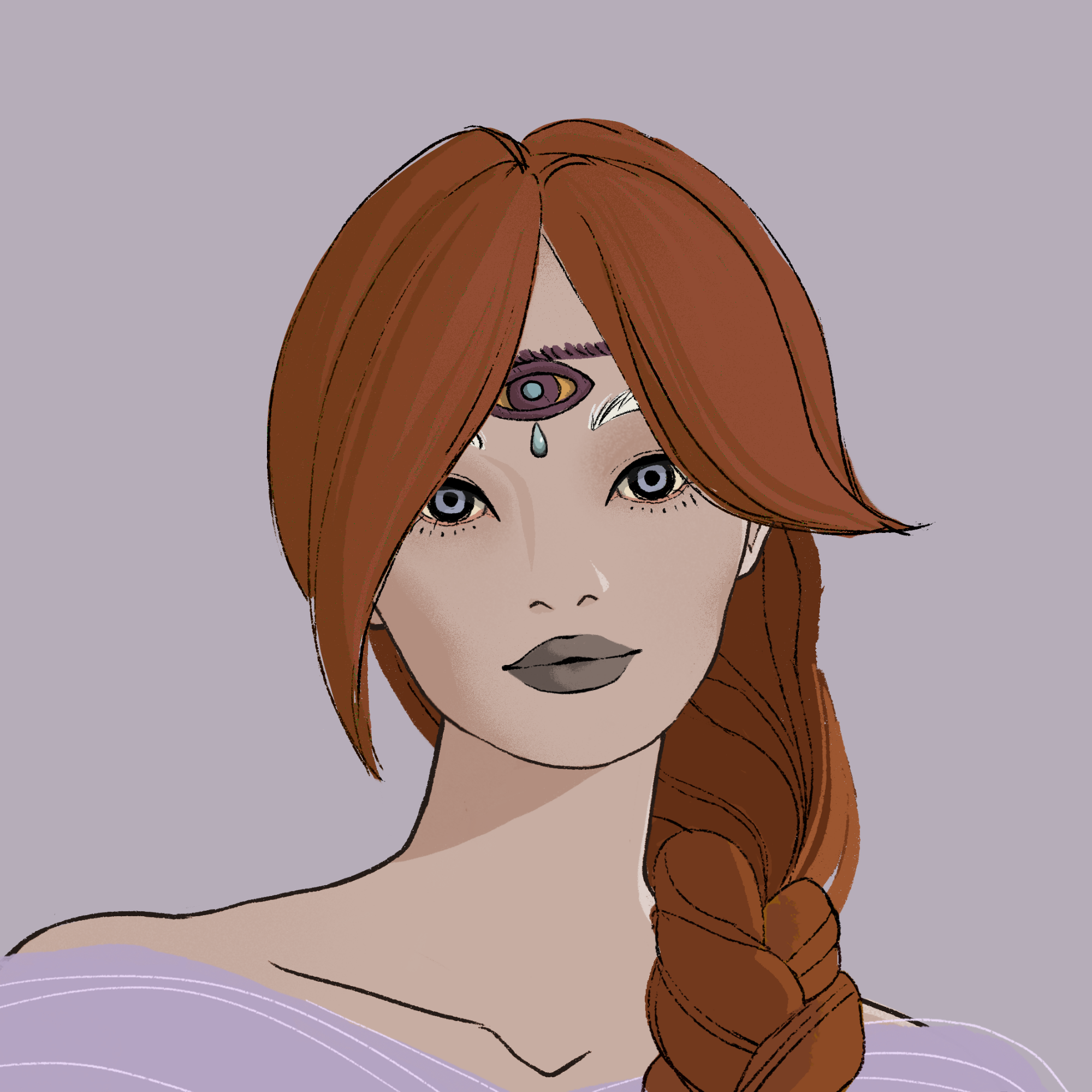 a portrait of Pear the far-seeing