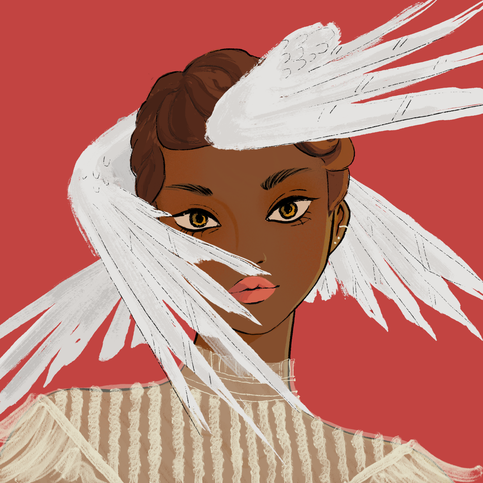a portrait of Ethyl the somber