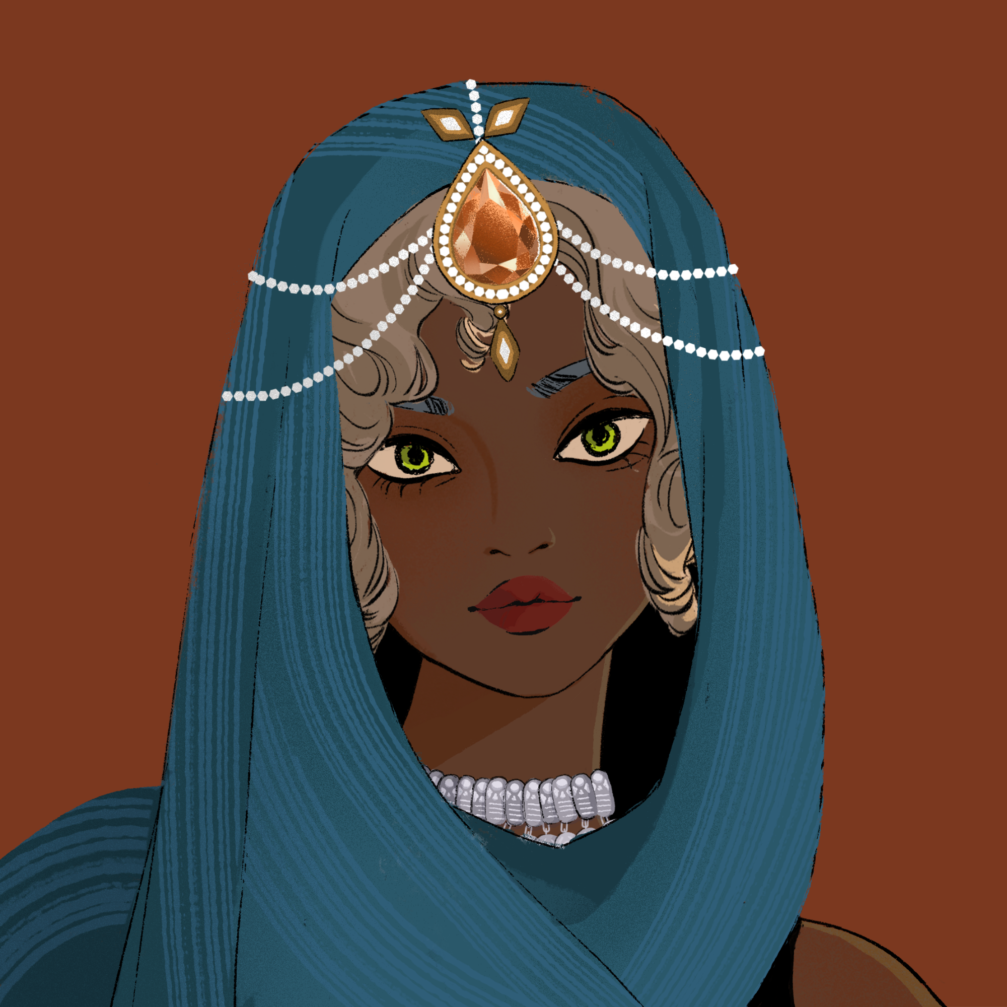 a portrait of Mademoiselle powder