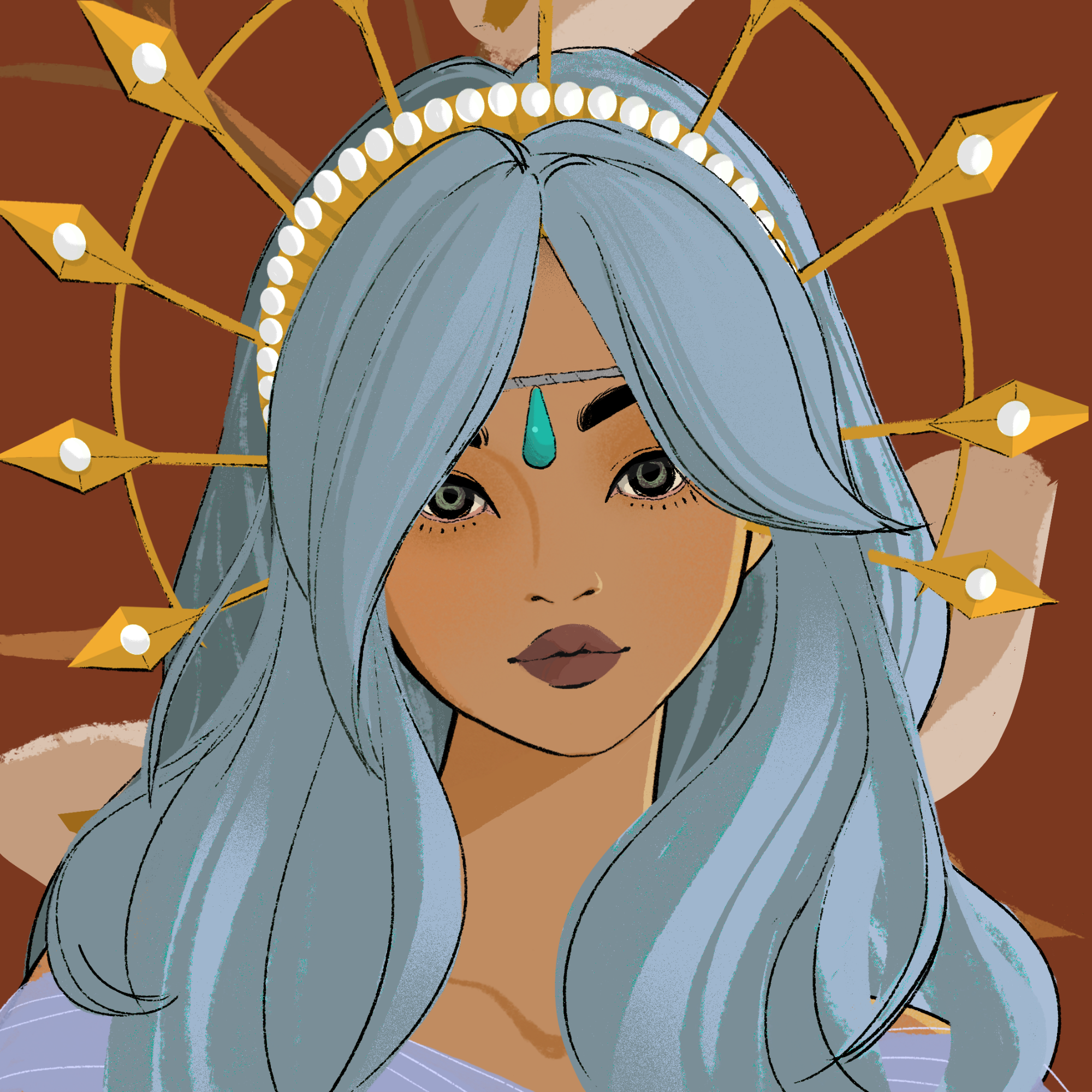 a portrait of Damask the dazzling