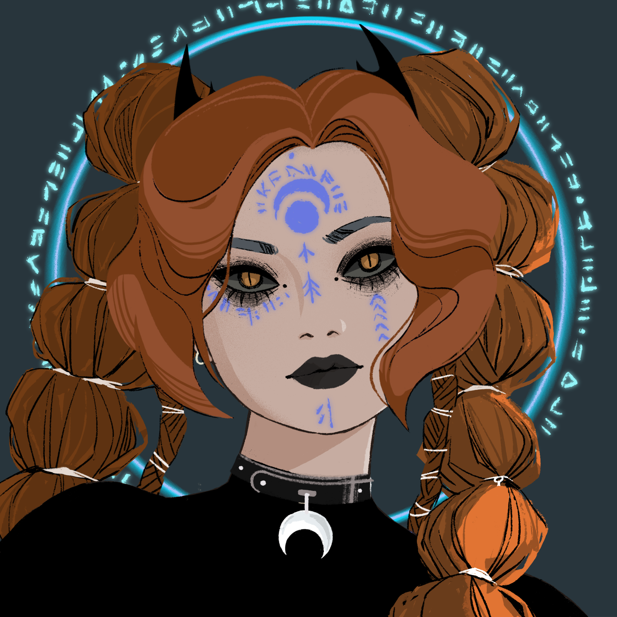 a portrait of Centauri the bookish