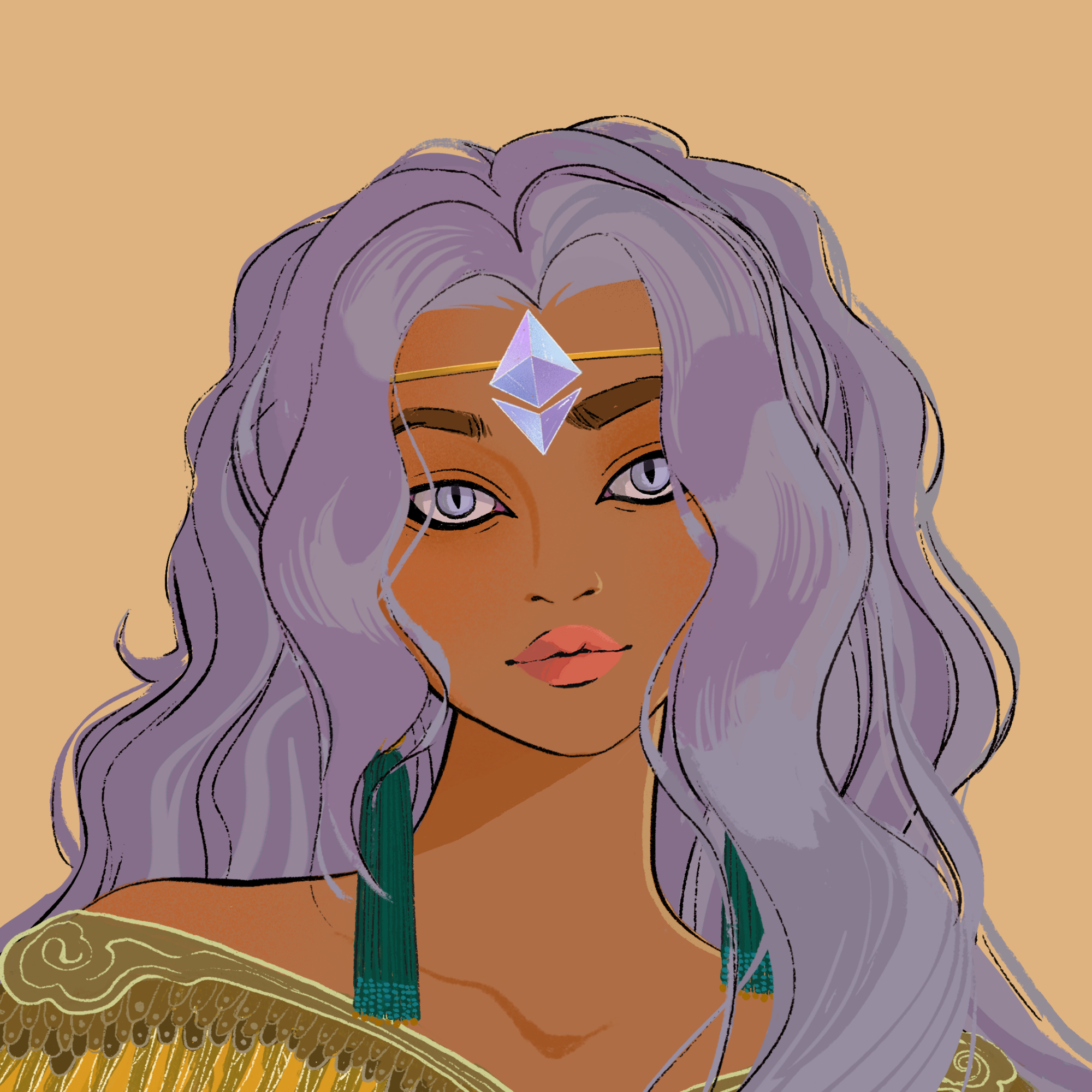 a portrait of Monoi, the alluring corsage