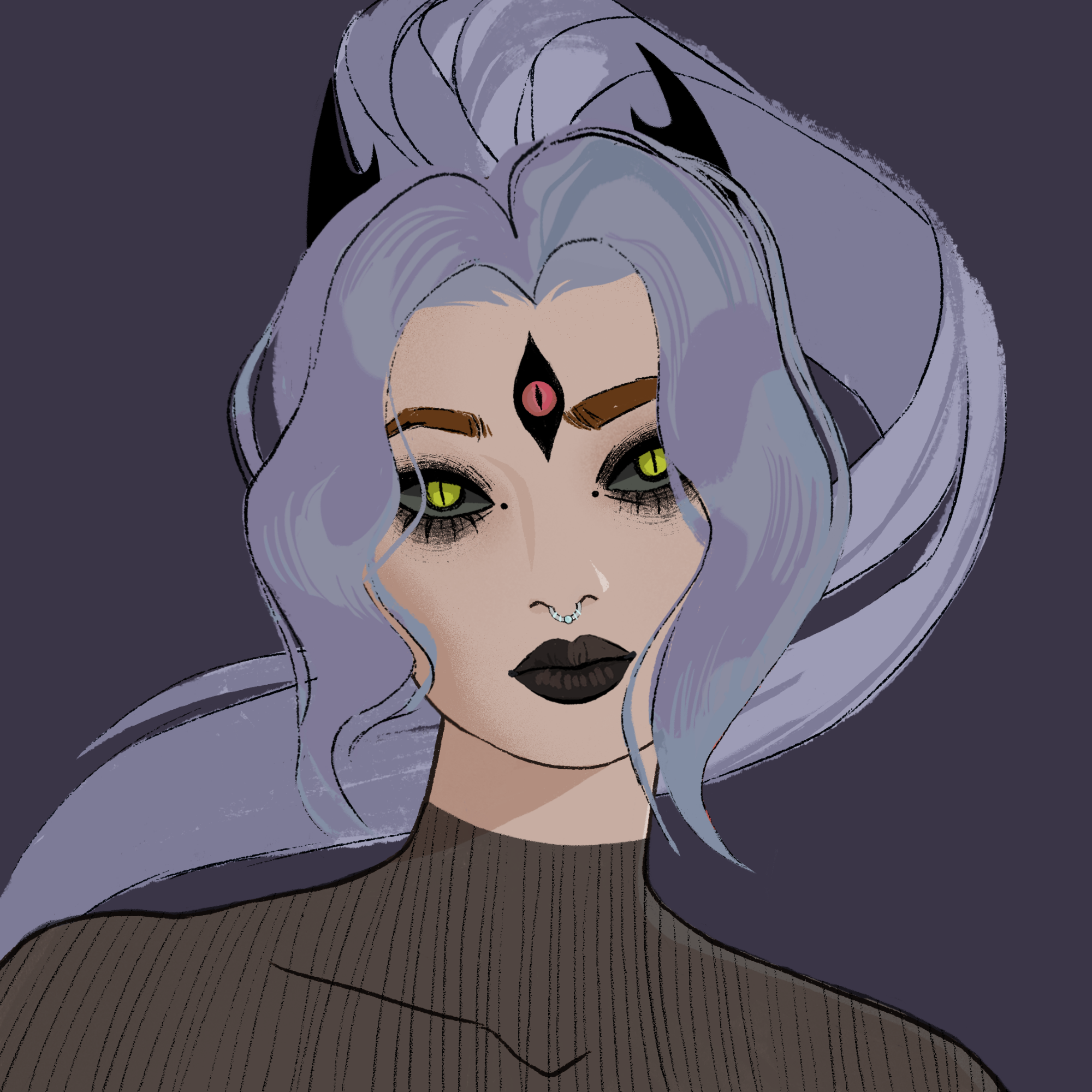 a portrait of Sakar, the wretched glow