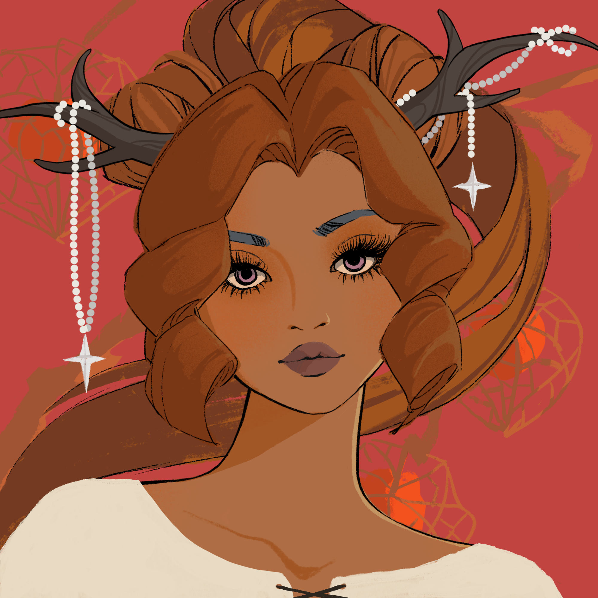 a portrait of Chickpea, the currant leaf