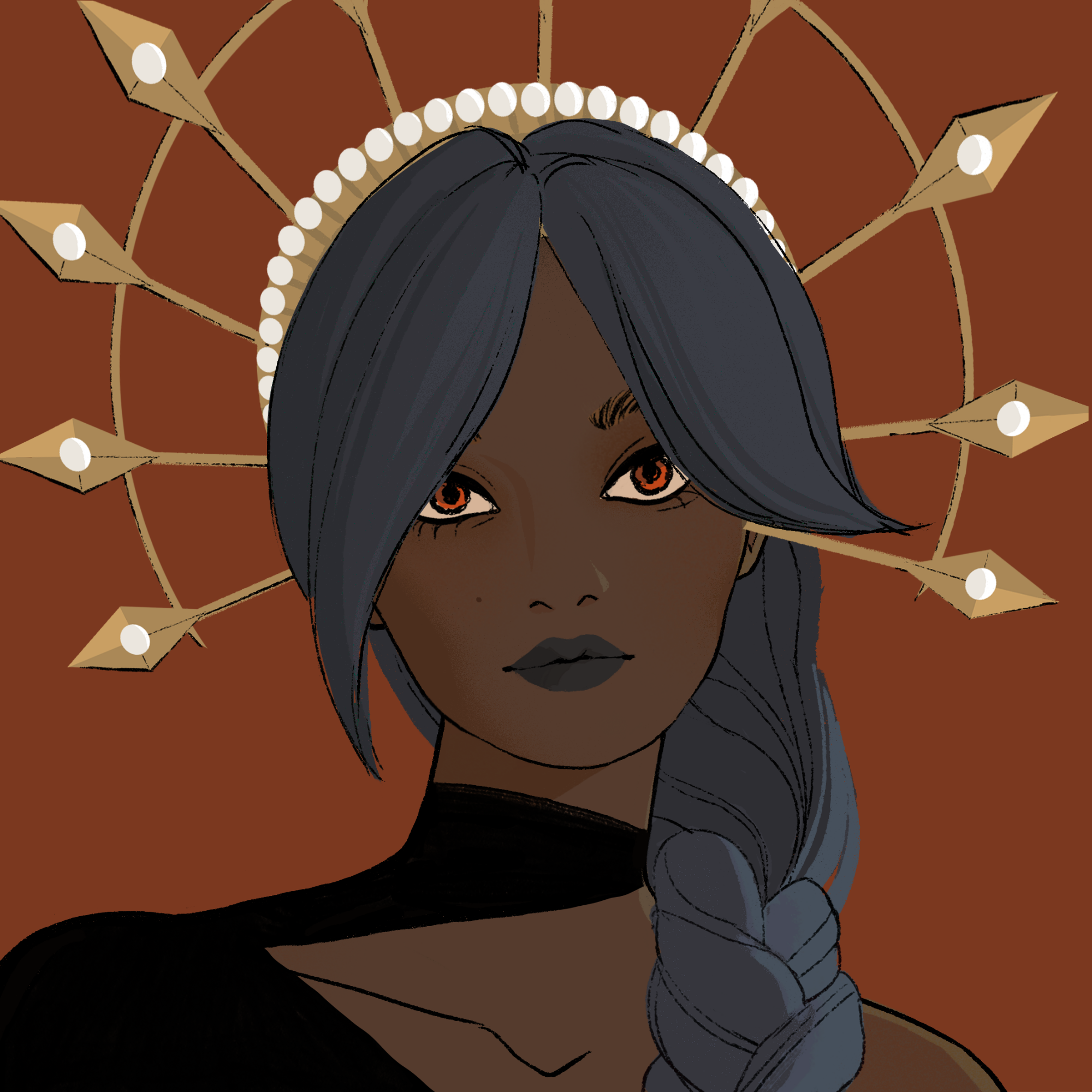 a portrait of Organza the attractive