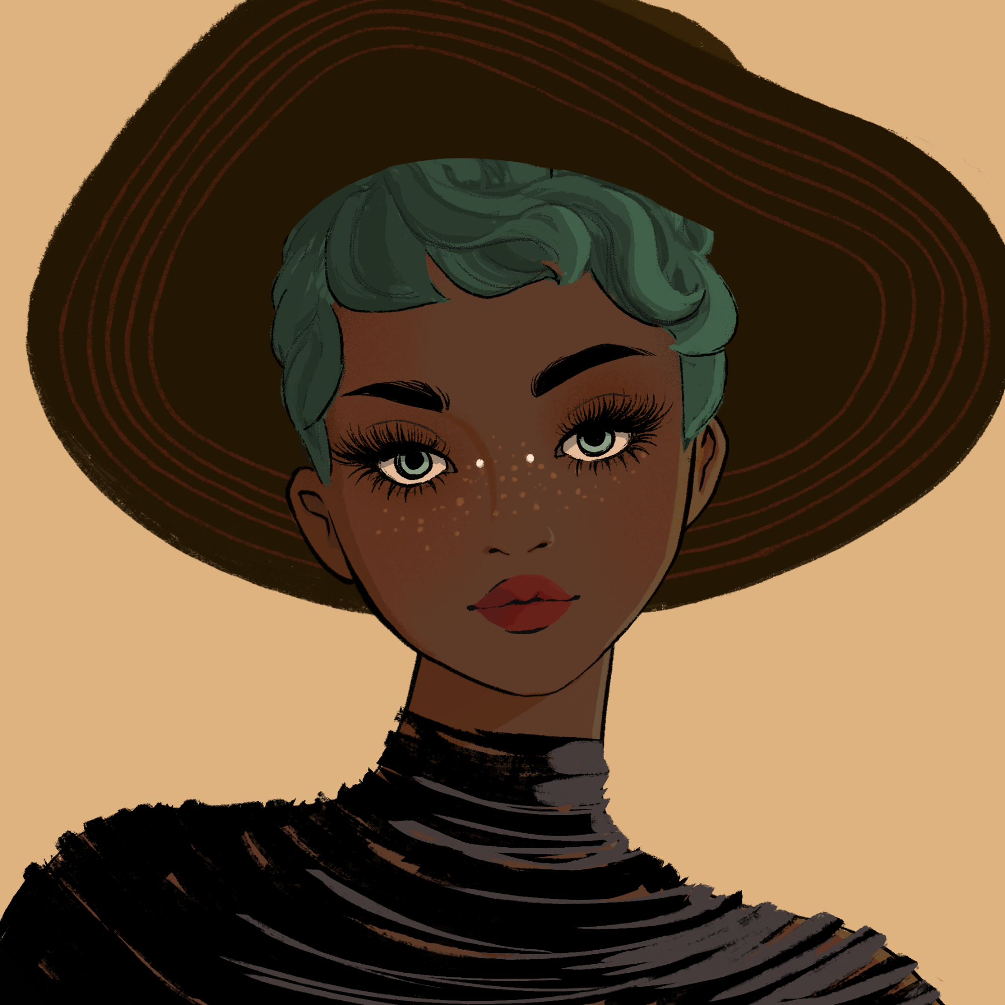 a portrait of Apple the detatched