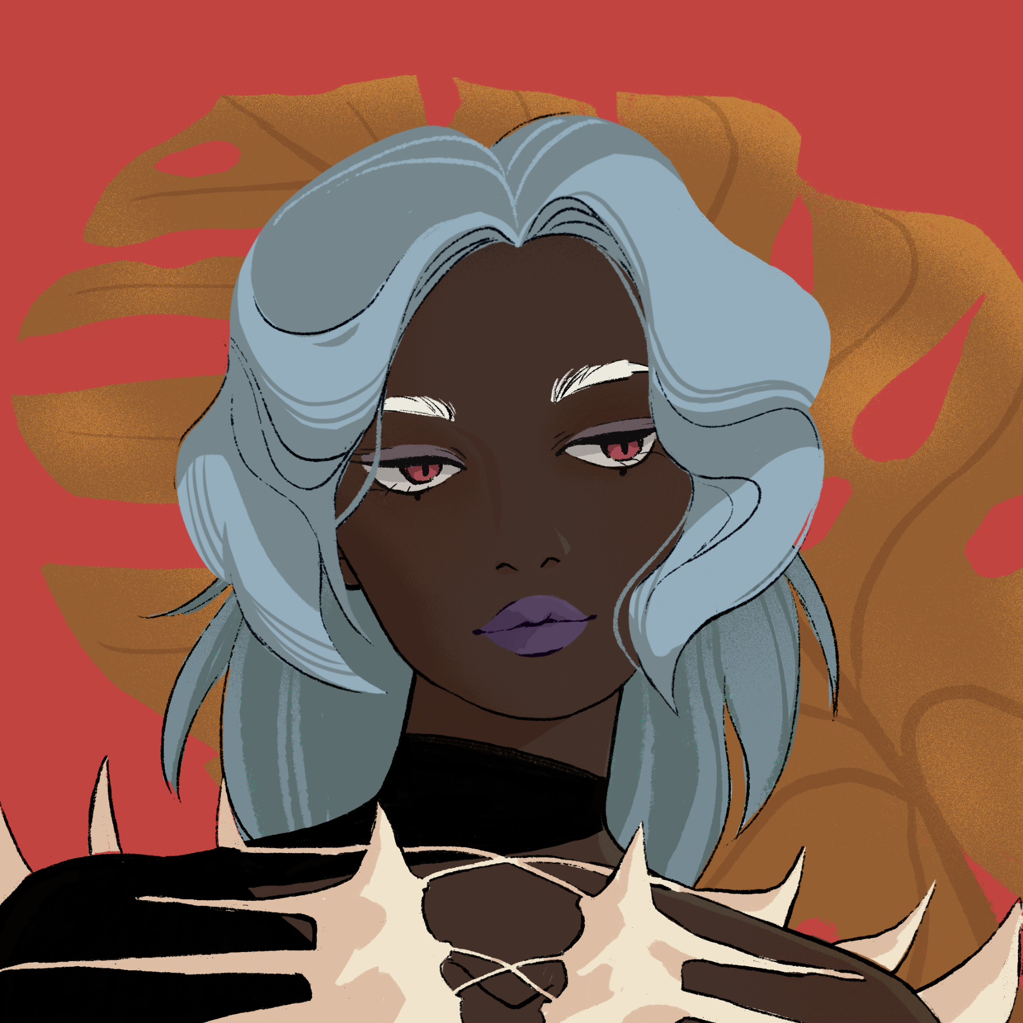 a portrait of Thera the crackling