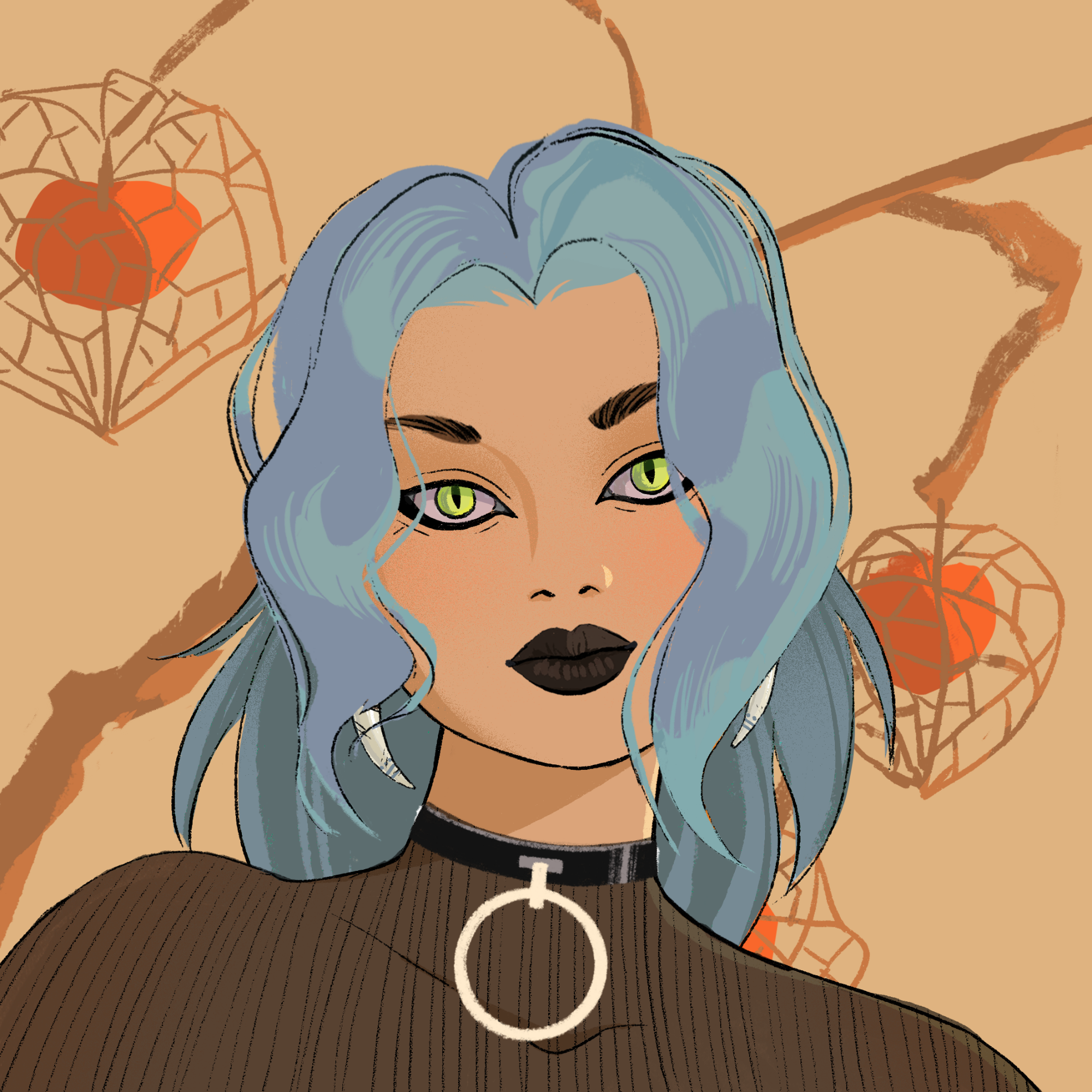 a portrait of Sakar of the demon market