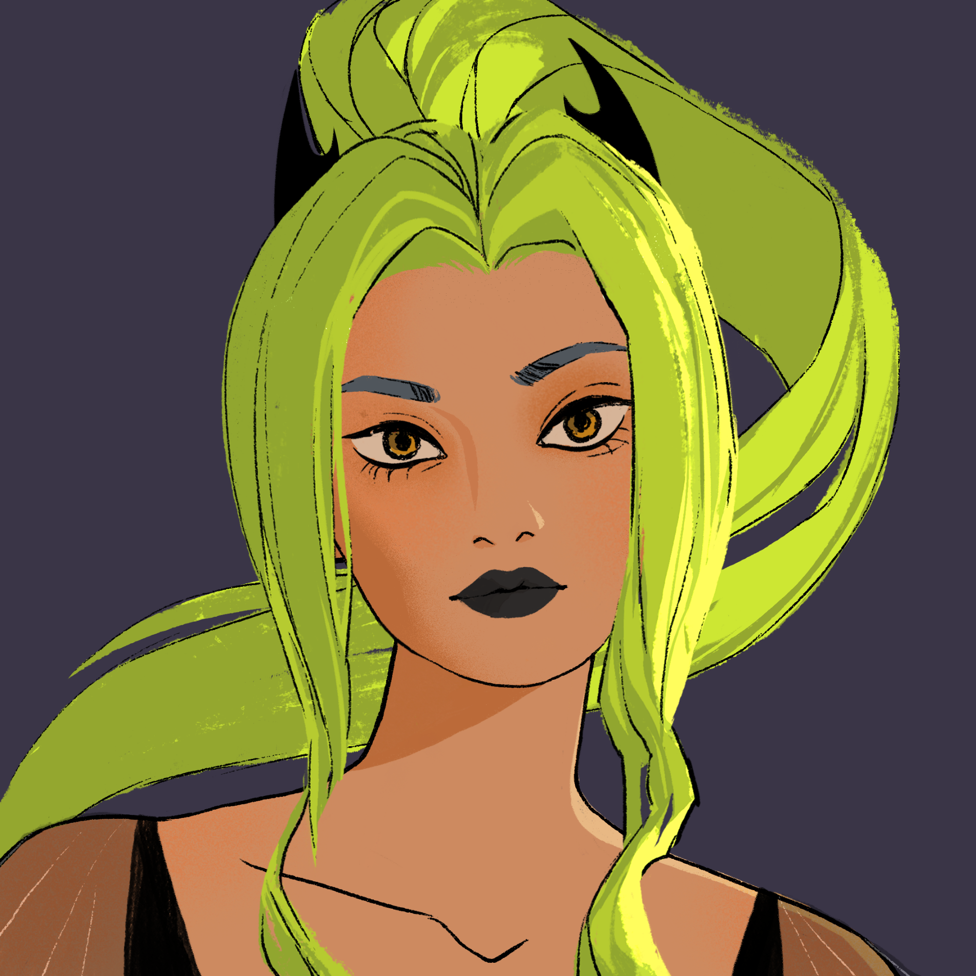 a portrait of Andromeda the discerning