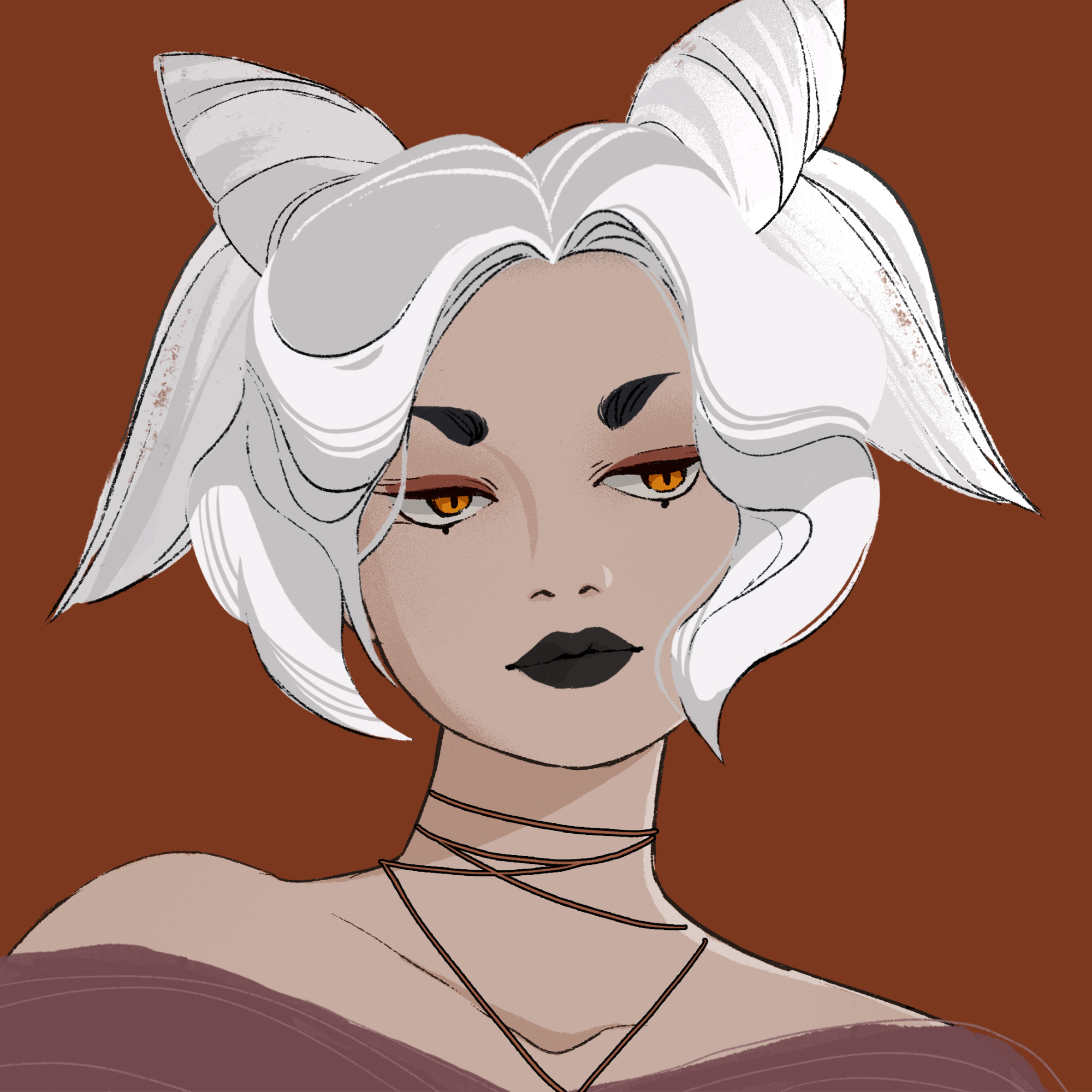 a portrait of Rhubarb, the unburnished crate