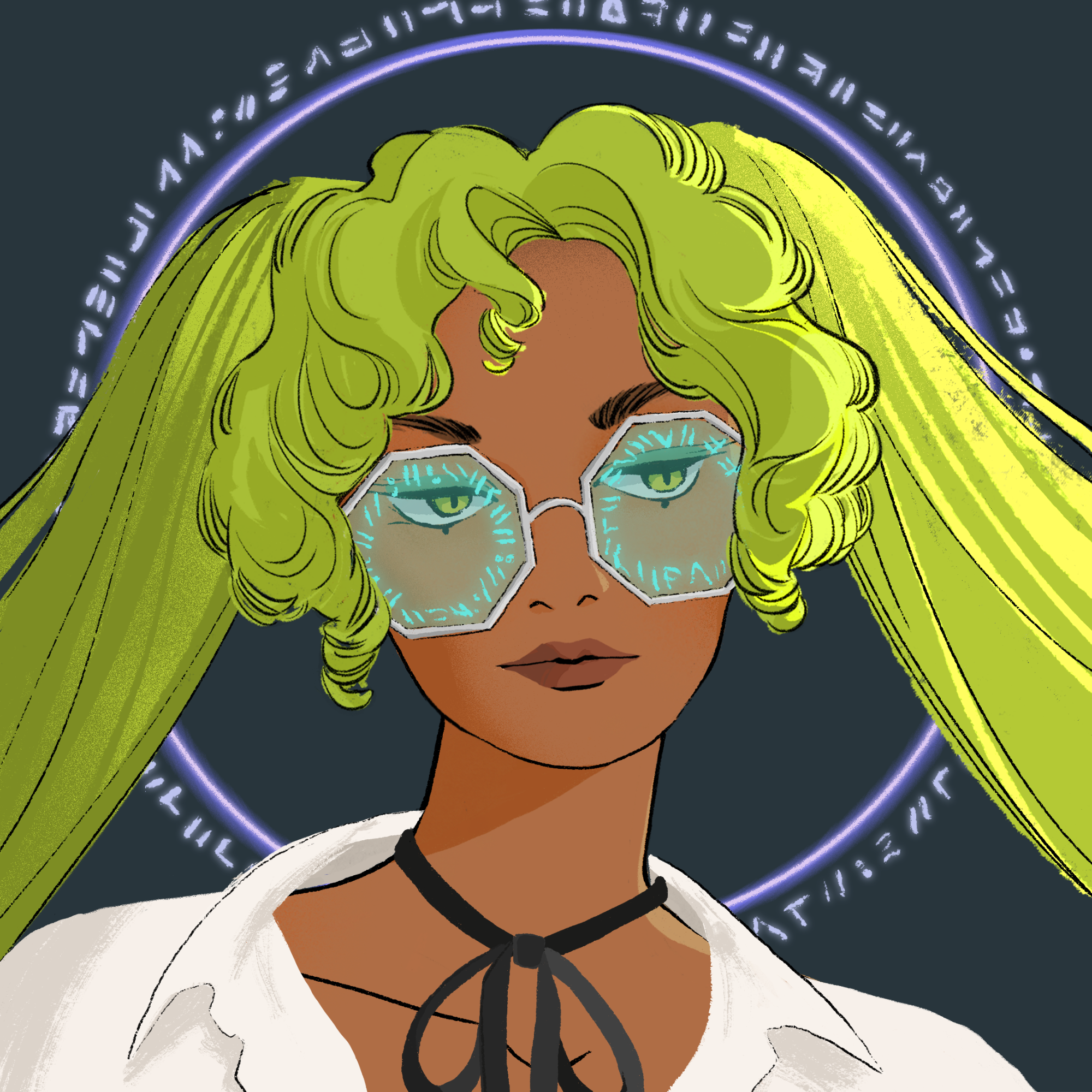 a portrait of Andromeda the evident