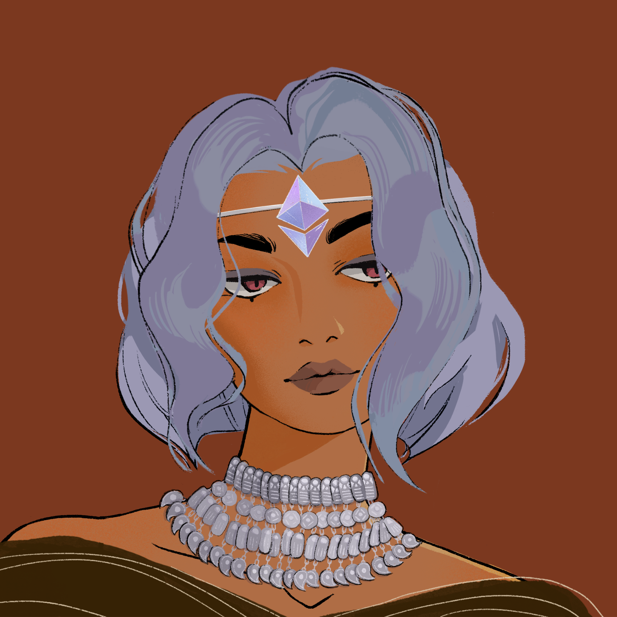 a portrait of Myrrh the alluring