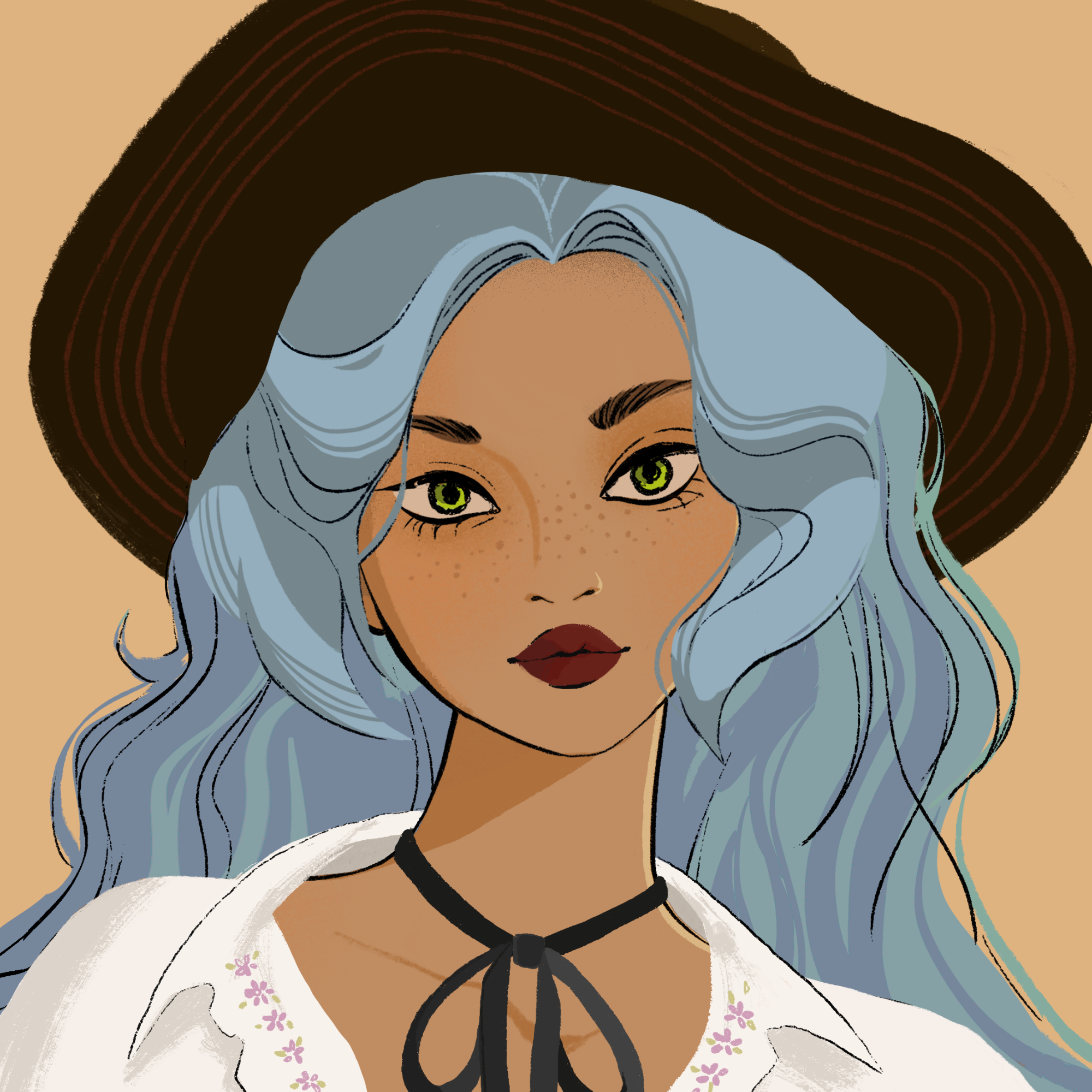 a portrait of Taro, the flaxen scythe