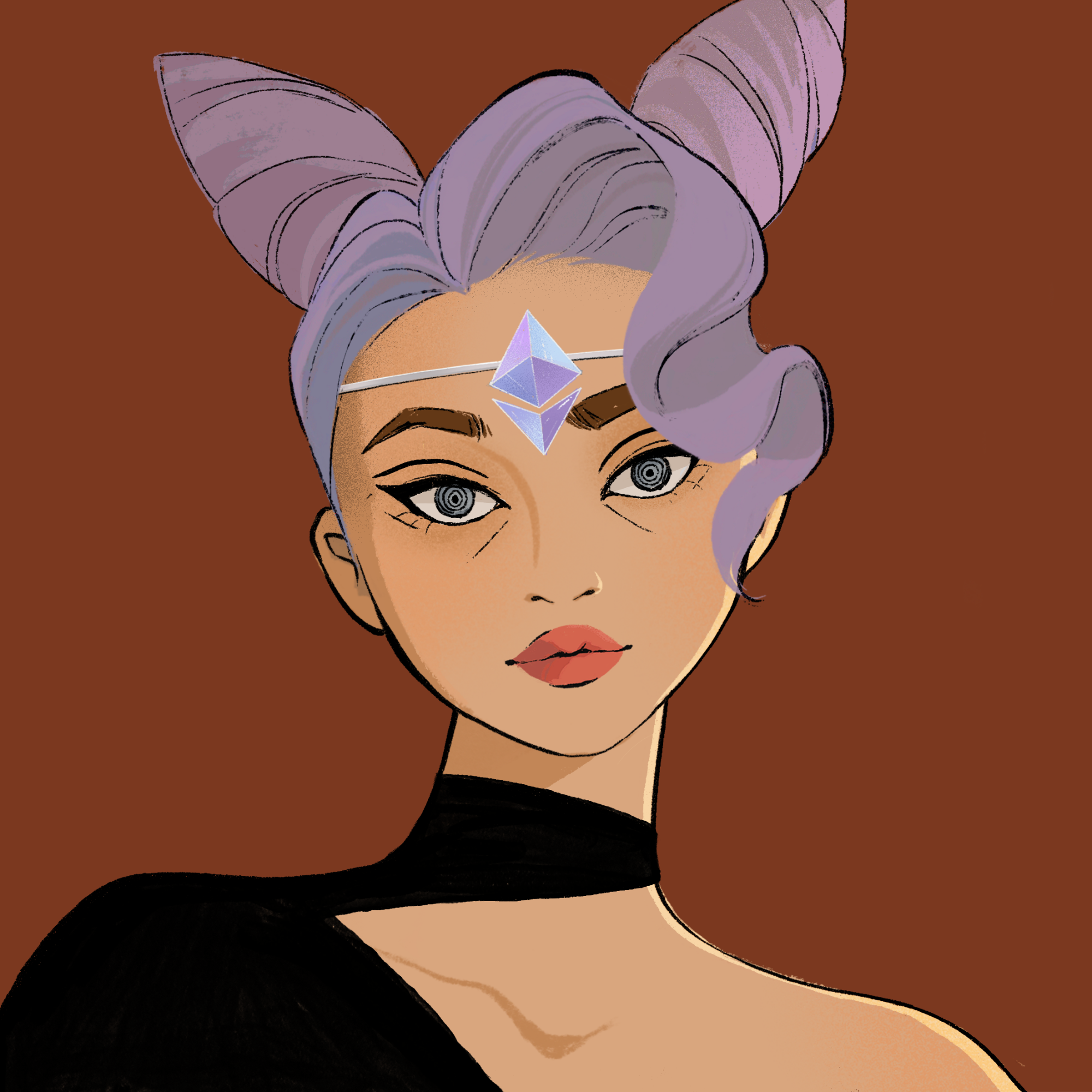 a portrait of Morganite the glittering