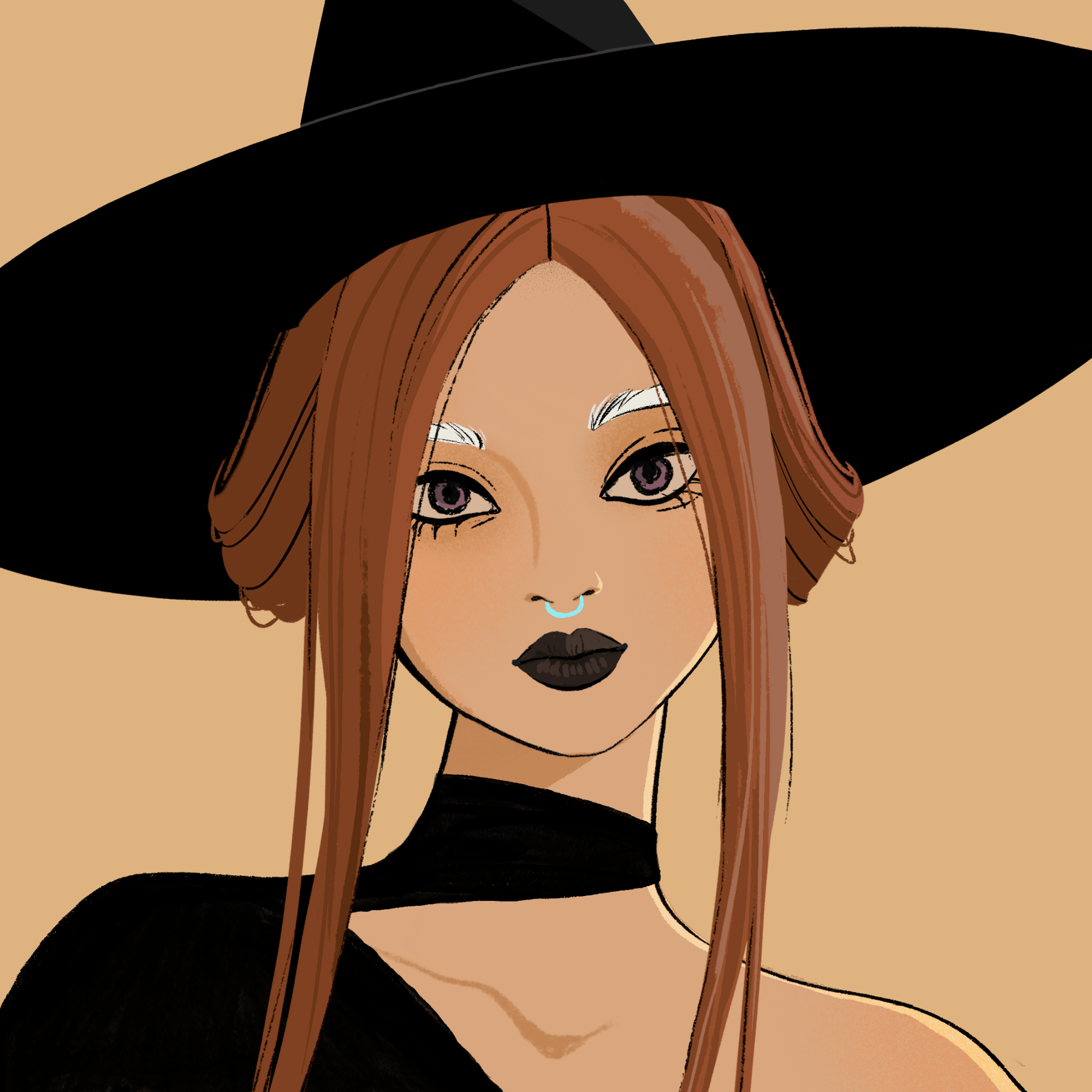 a portrait of Saba of the demon market