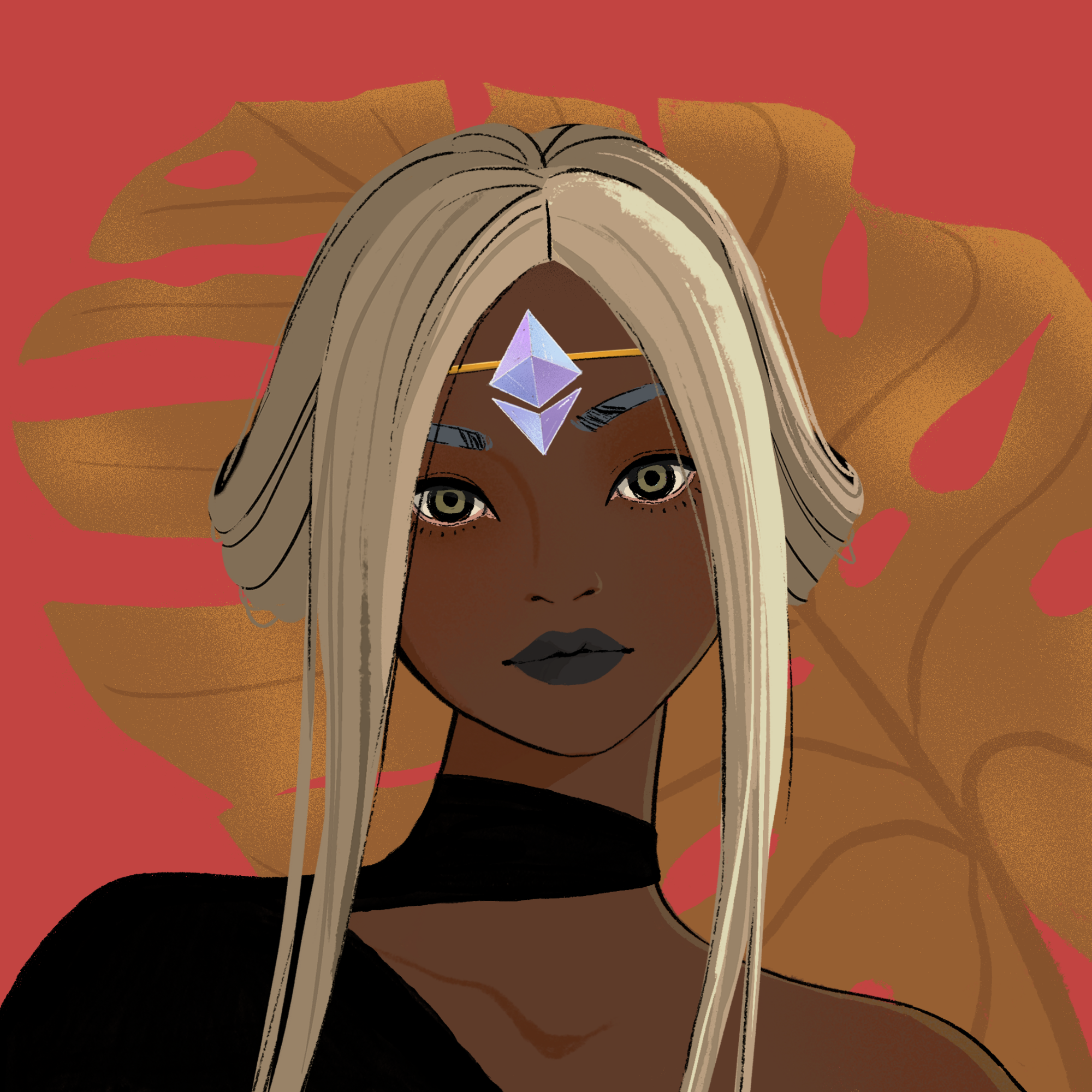 a portrait of Patchouli, the alluring macaron