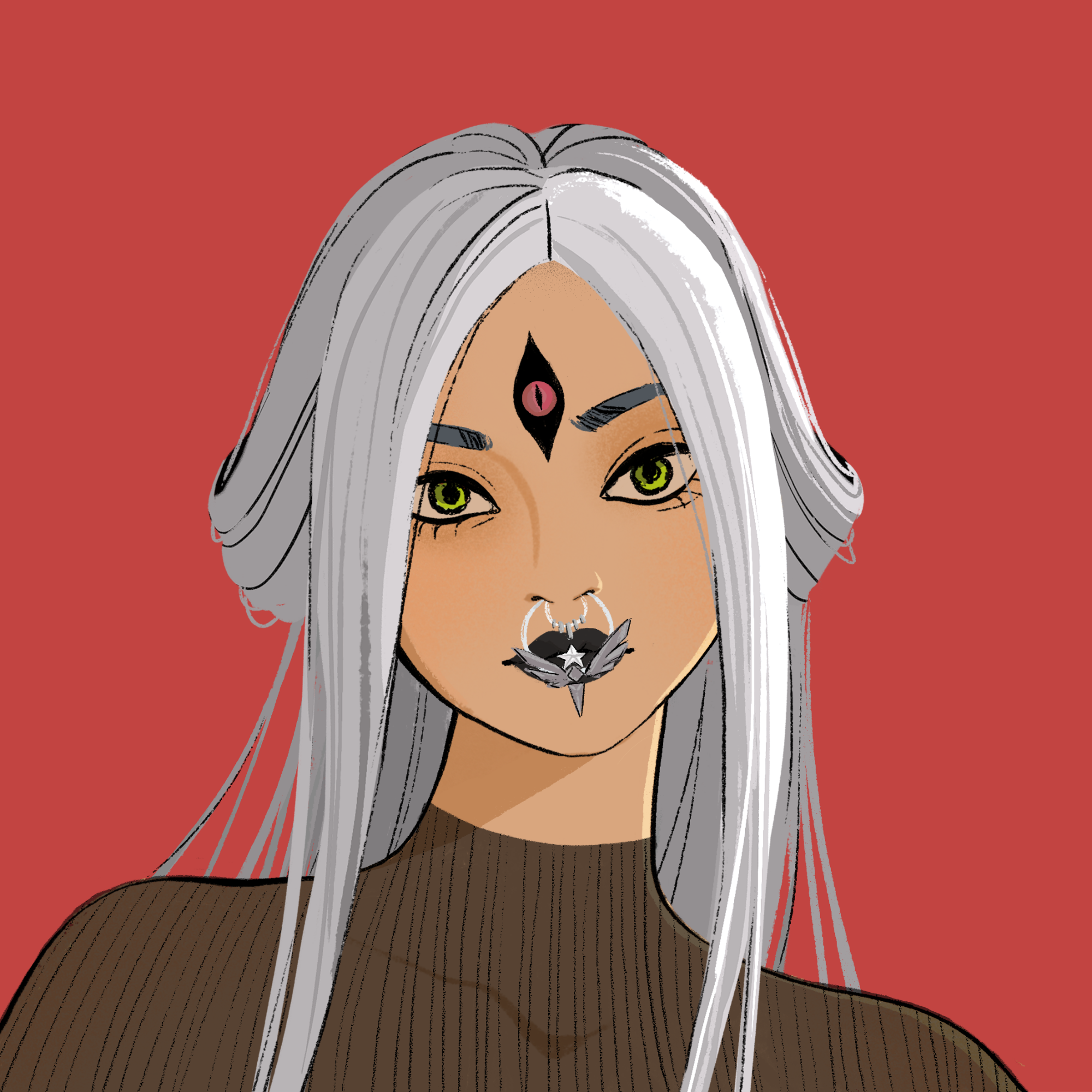 a portrait of Spurr, the scarlet sleet