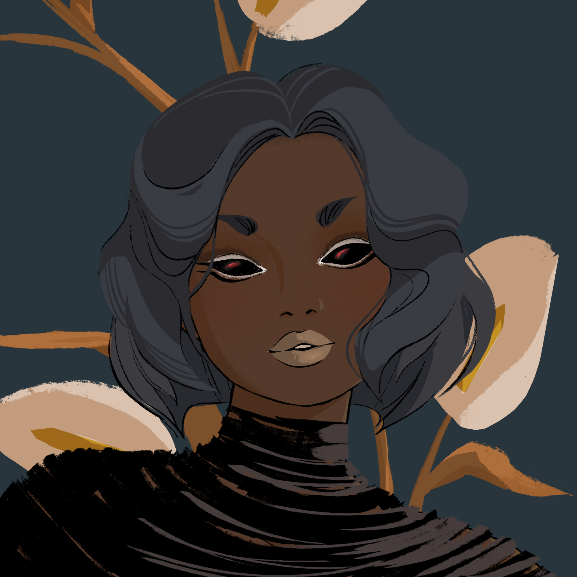 a portrait of Strawberry the windless