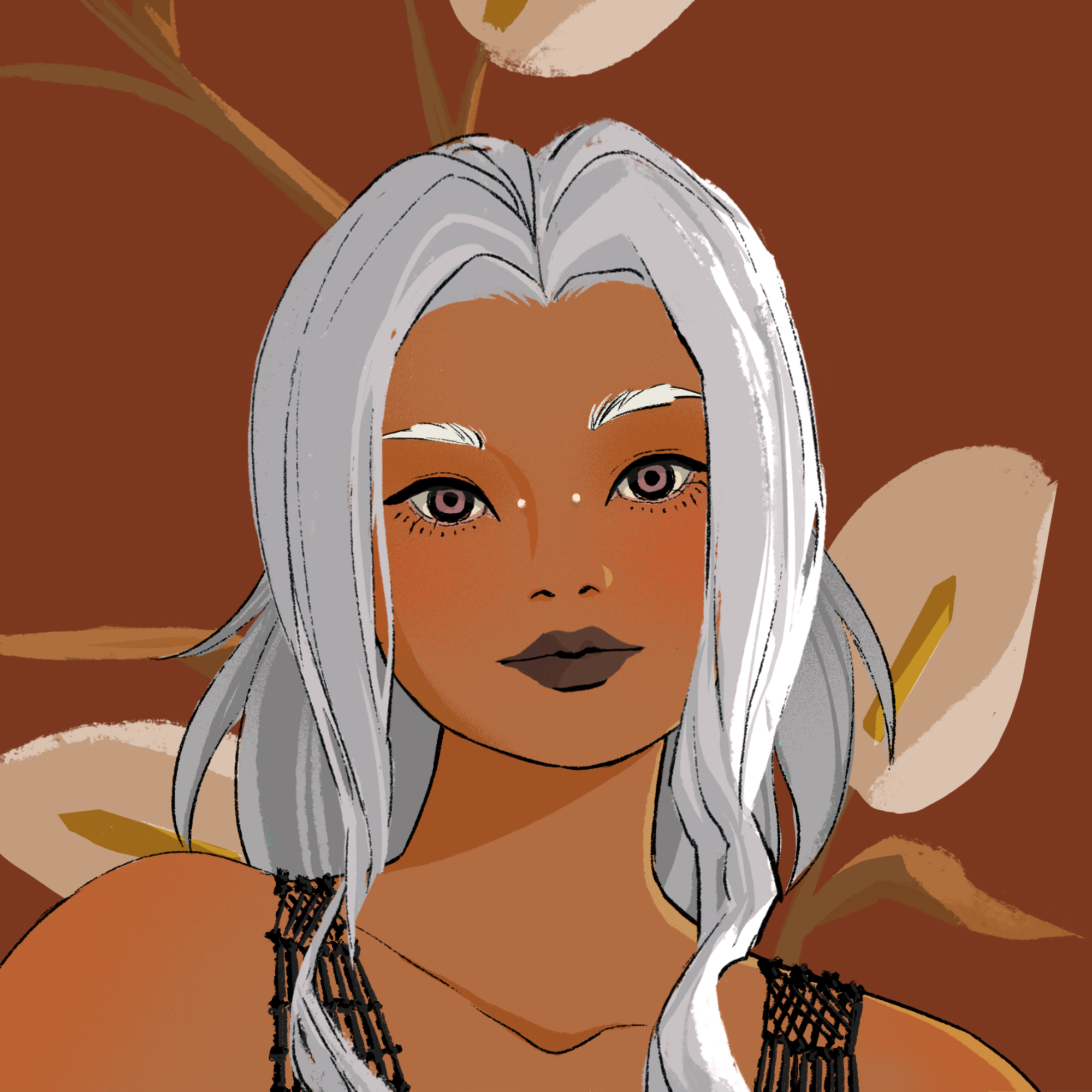 a portrait of Almond, the concrete pail