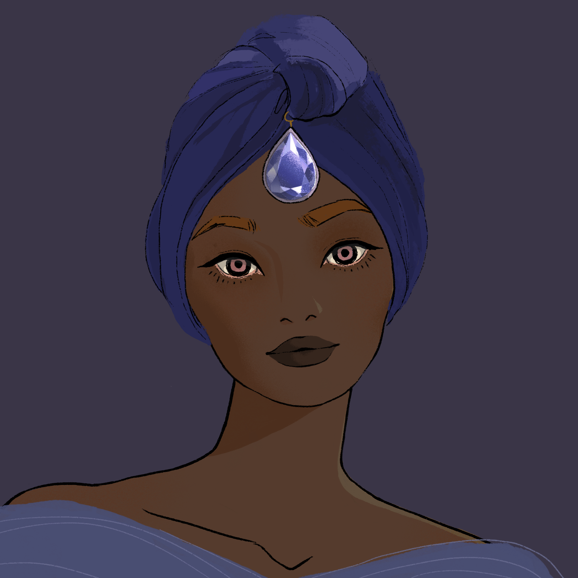 a portrait of Damask the stylish