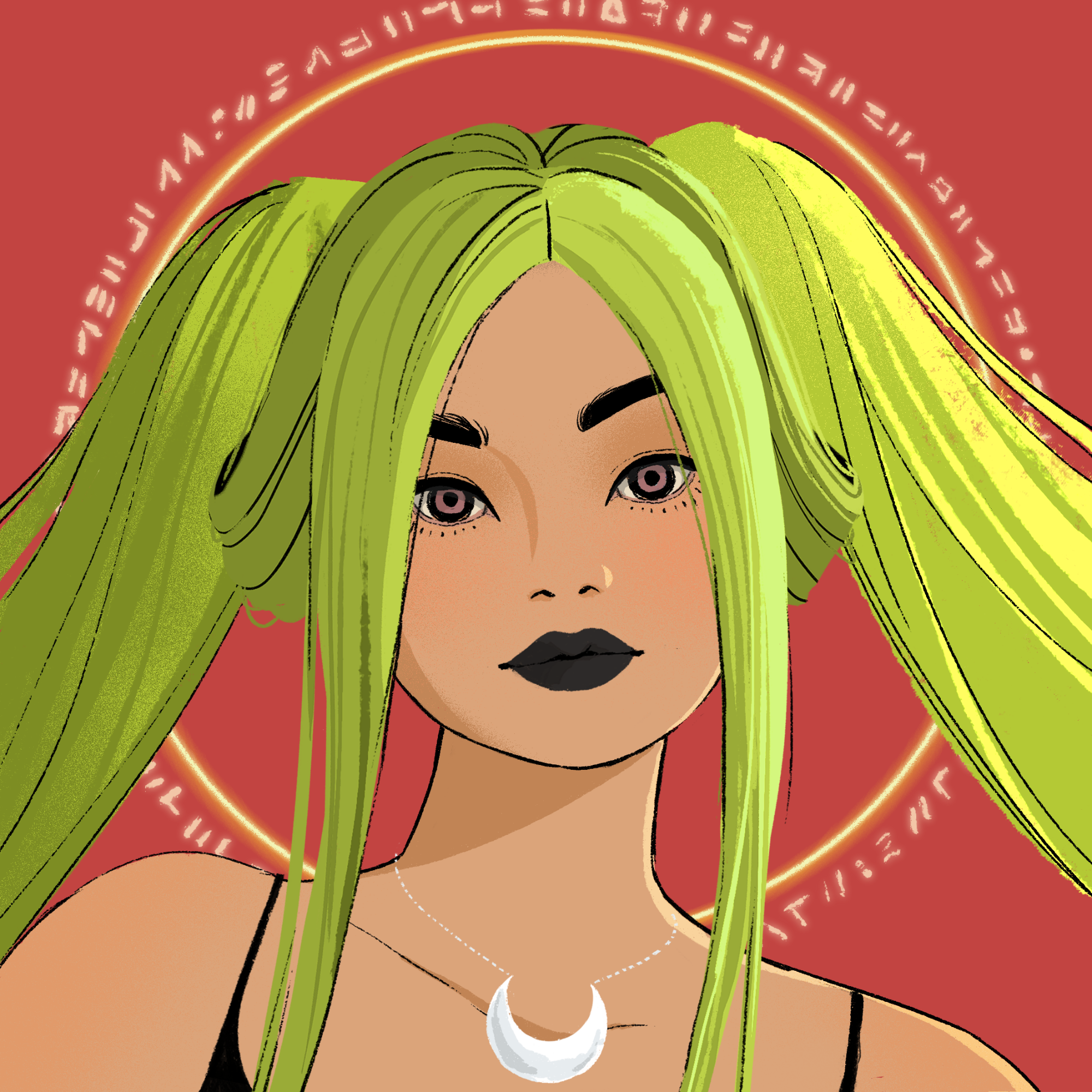 a portrait of Venus, the decent axis