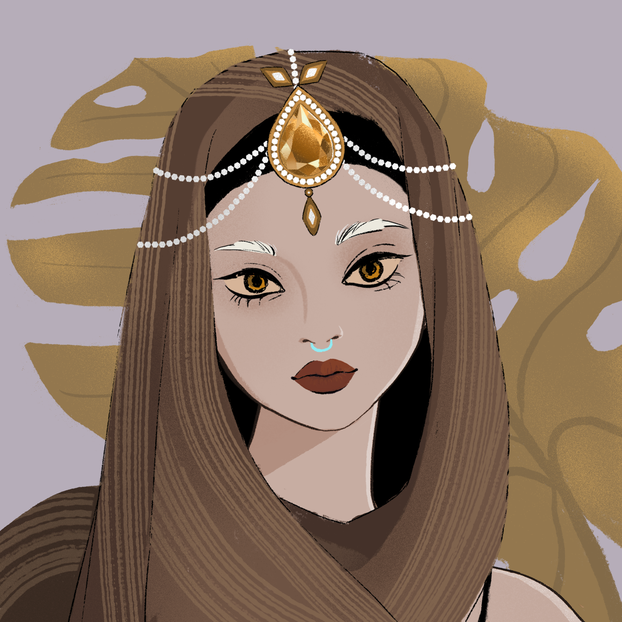 a portrait of Peridot the gilded