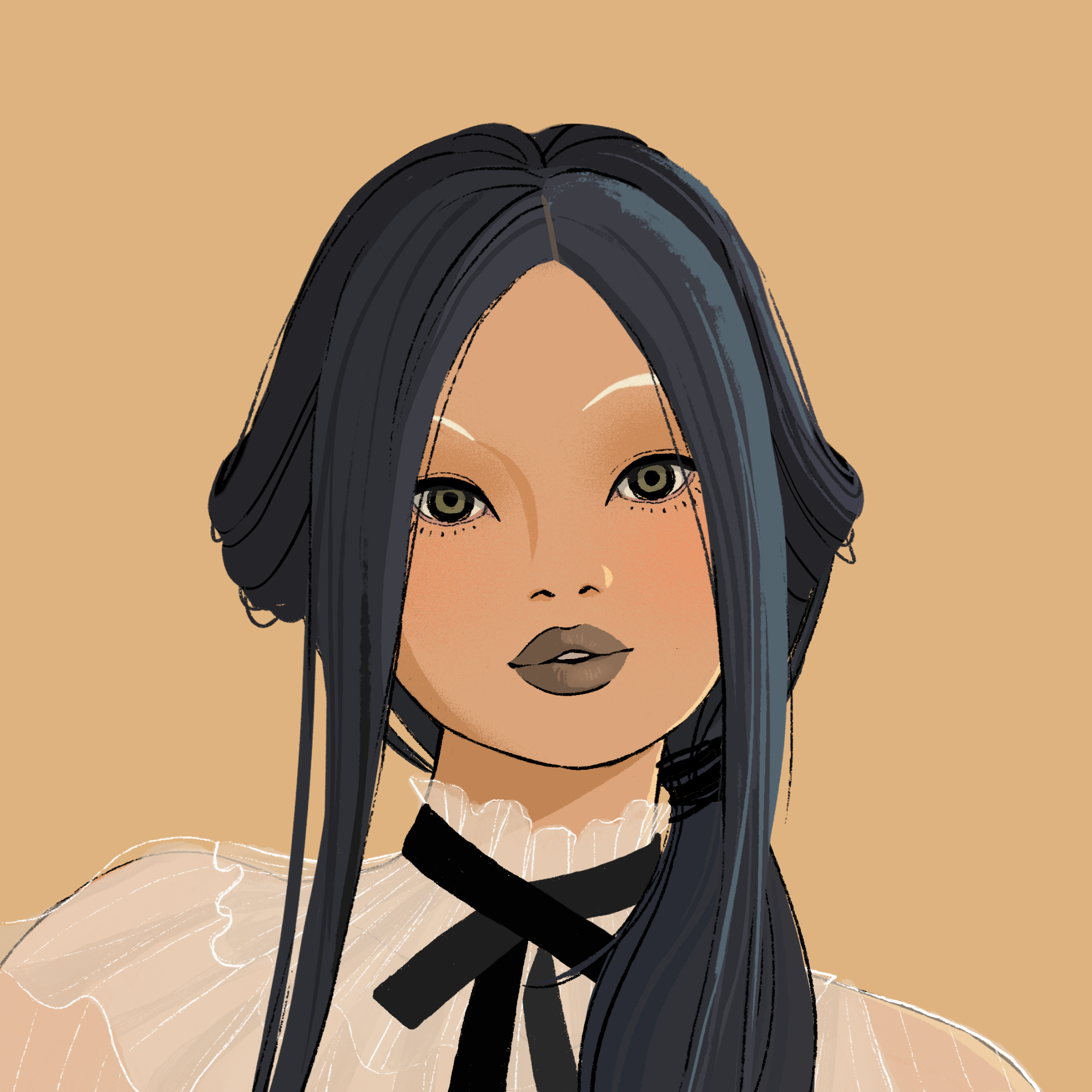 a portrait of Sapele the dark