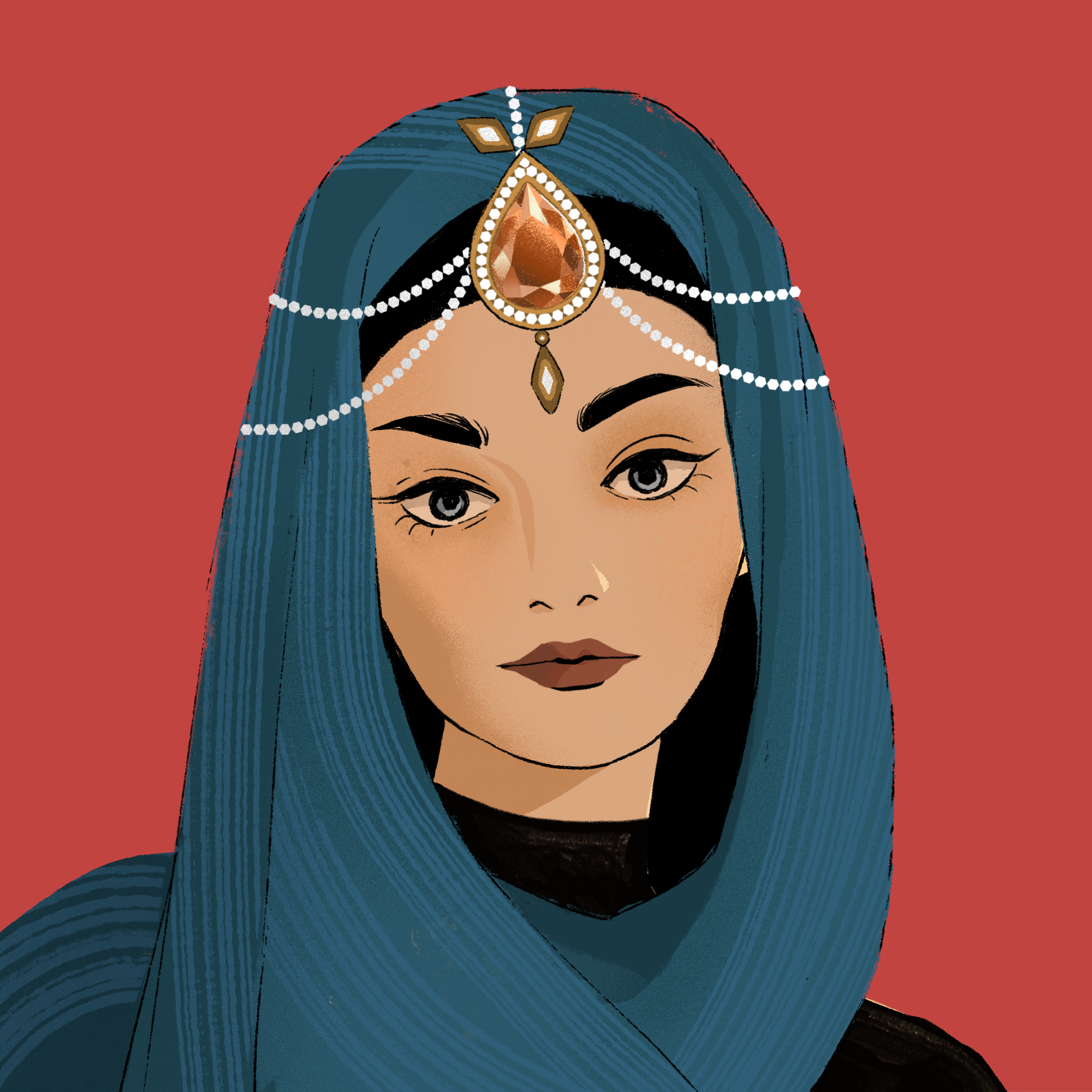 a portrait of Frangipani vanity