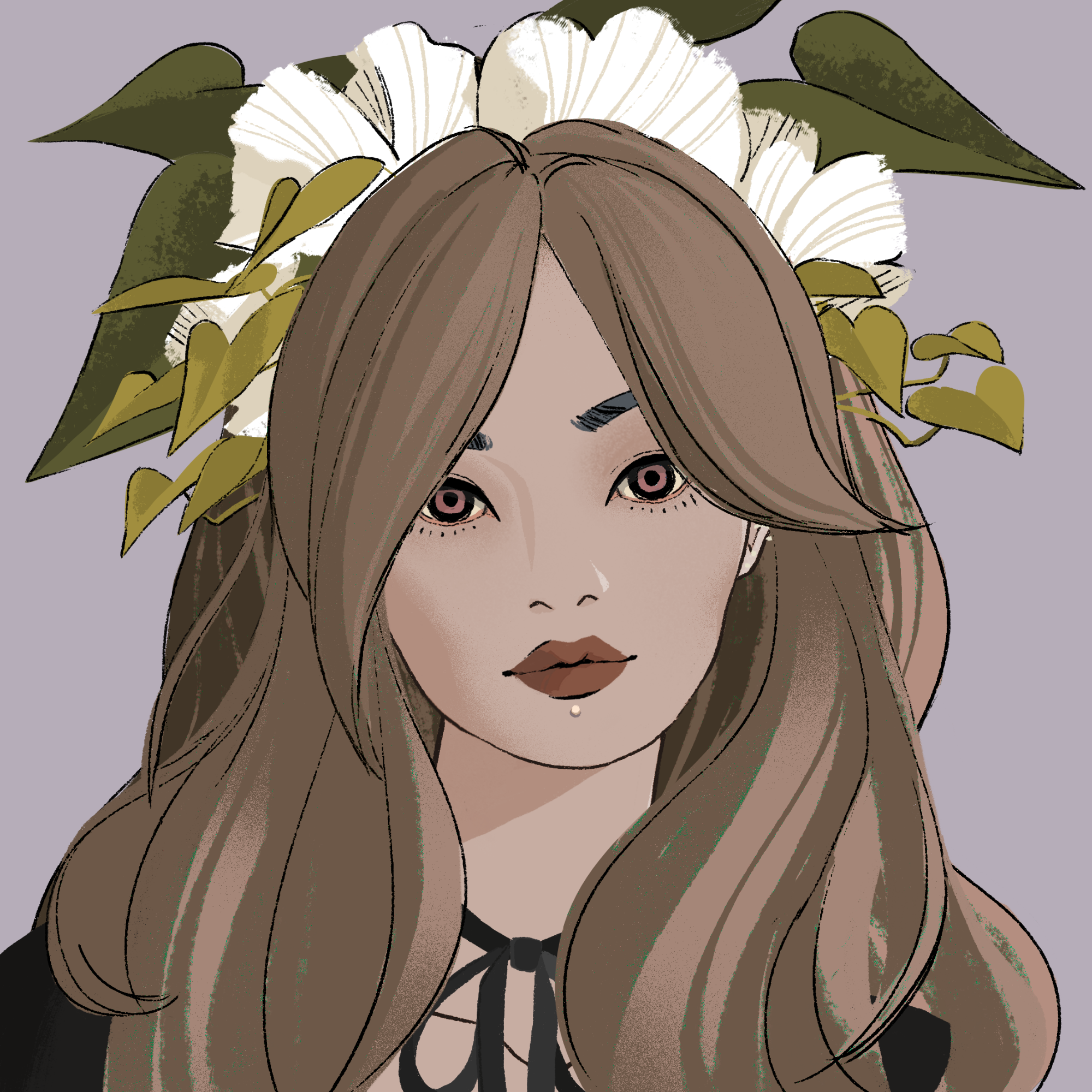 a portrait of Peanut the curious