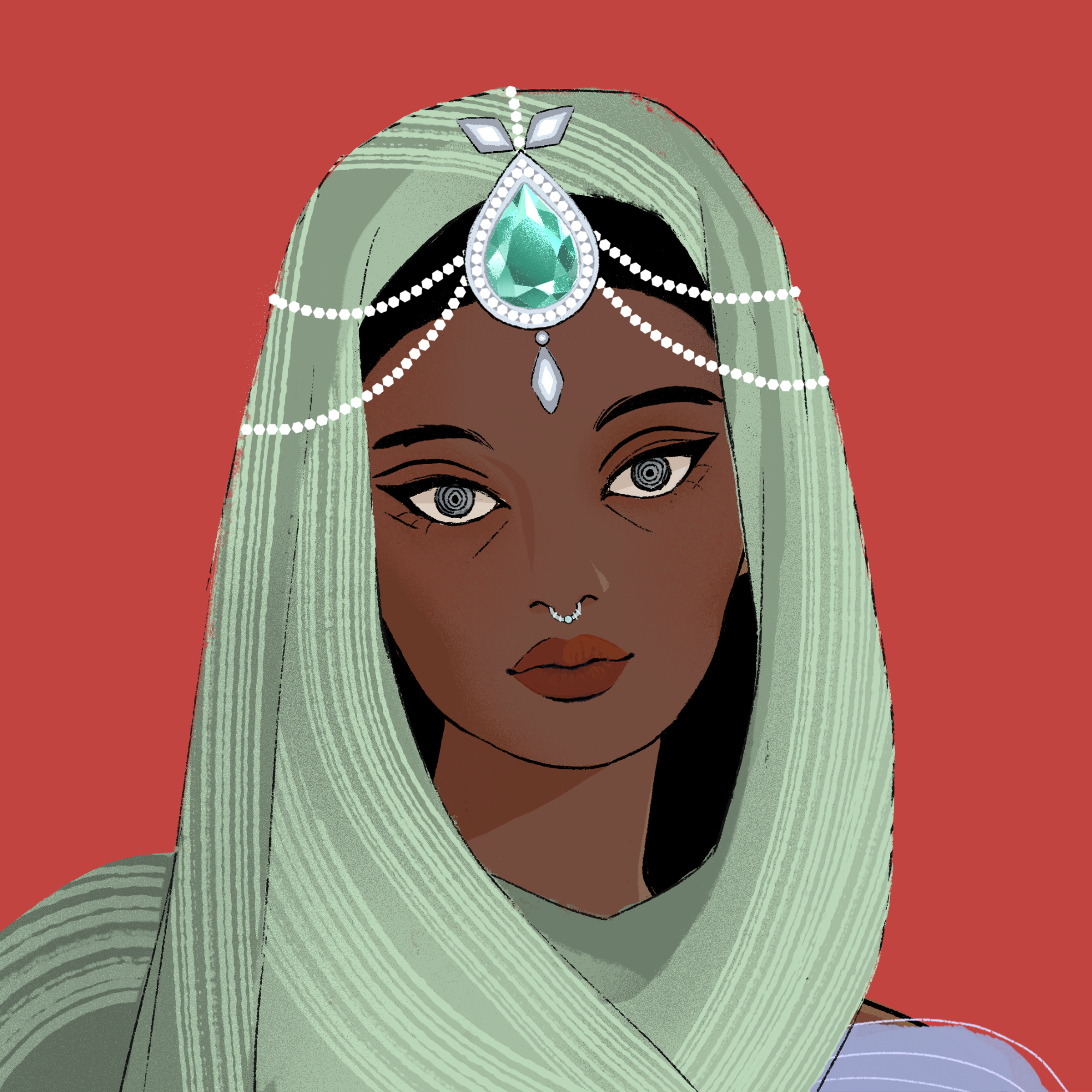 a portrait of Lady locket