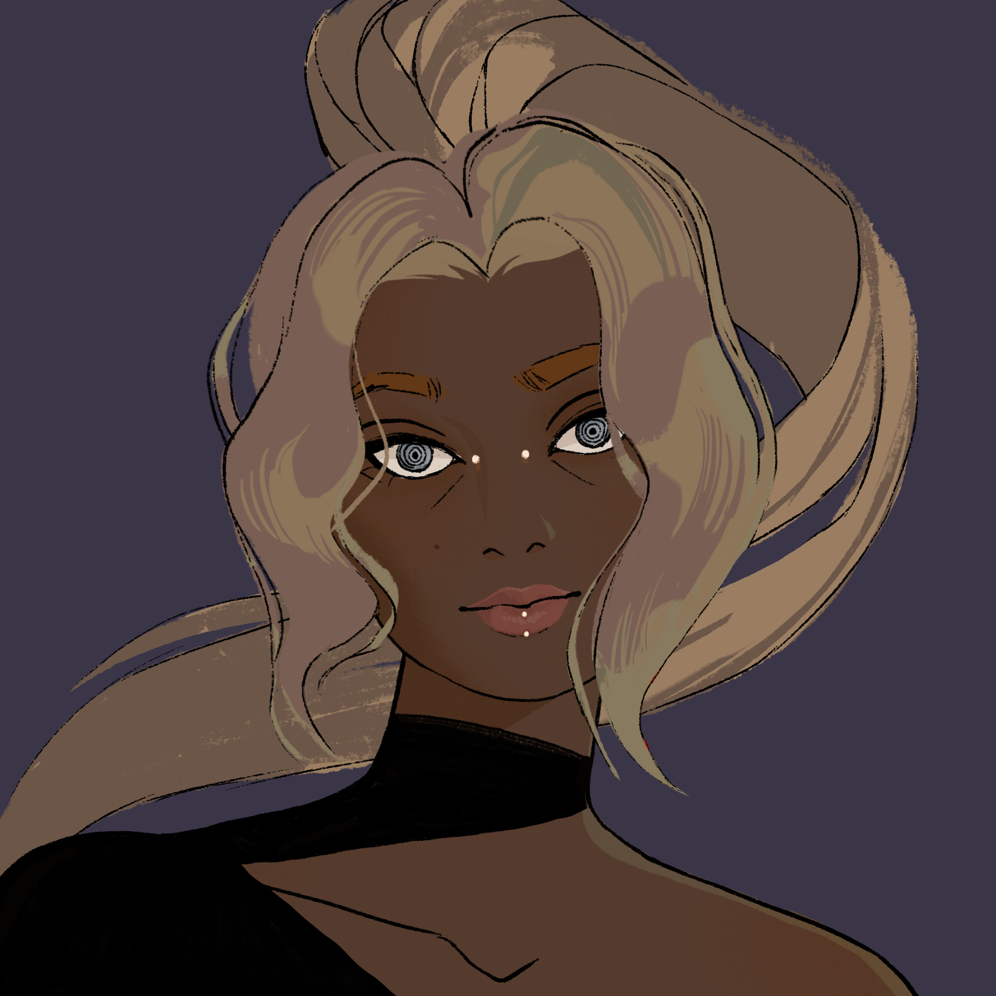 a portrait of Ash, the sardonic dimension