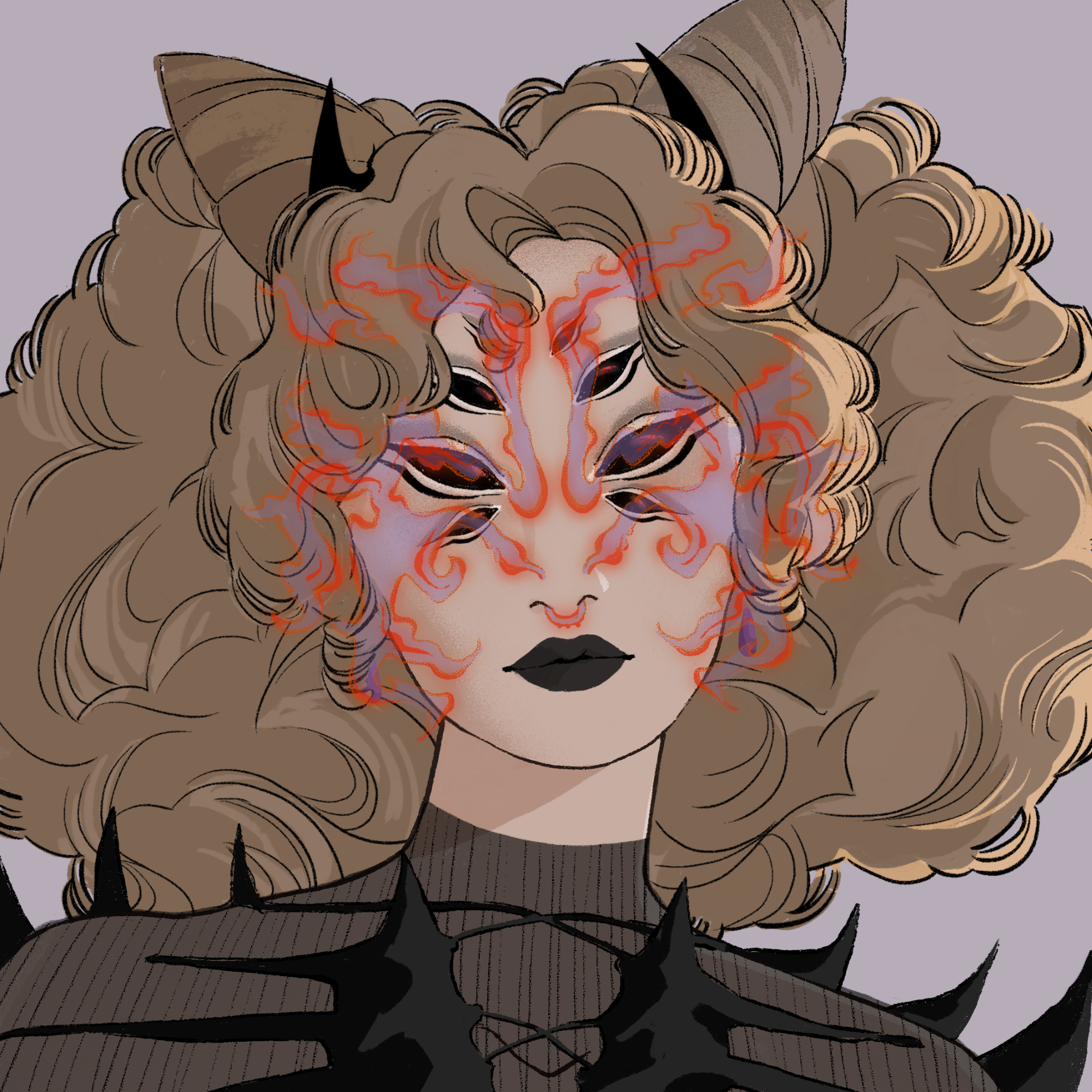 a portrait of Sinarka the red-hot