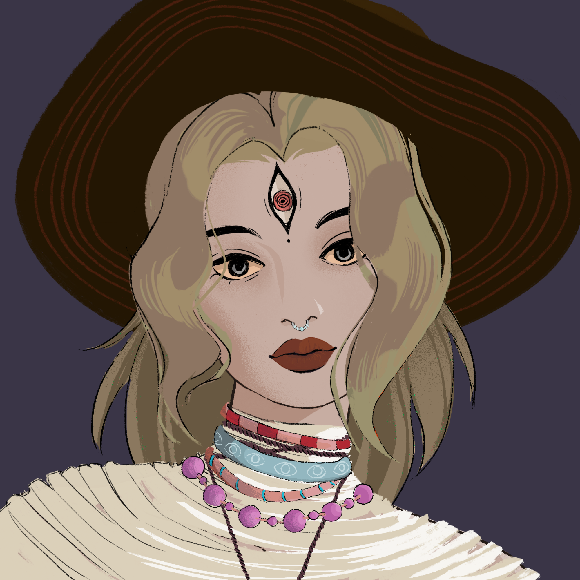a portrait of Posy, the soft enigma