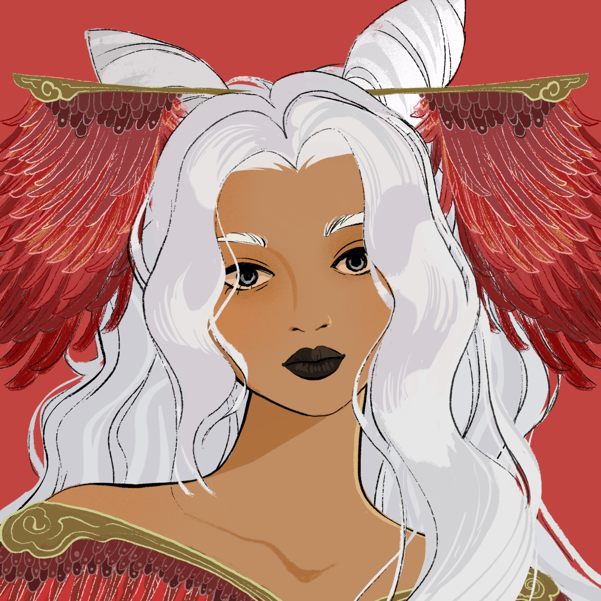 a portrait of Indole the attractive